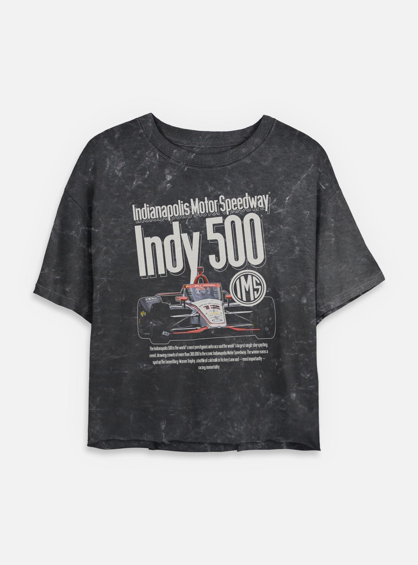 Indianapolis 500 Cover Ad Mineral Wash Womens Crop T-Shirt, , hi-res