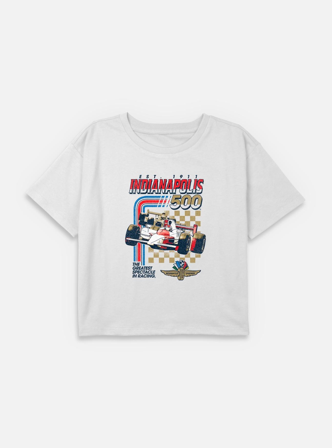 Indianapolis 500 Racing Stripes Youth Girls Boxy Crop T-Shirt, , hi-res