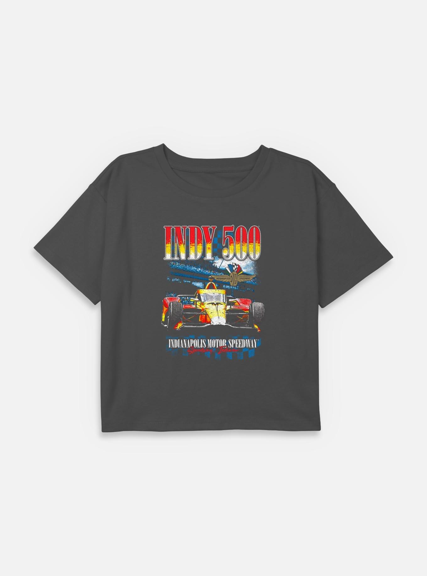 Indianapolis 500 Indy Crowd Youth Girls Boxy Crop T-Shirt, , hi-res