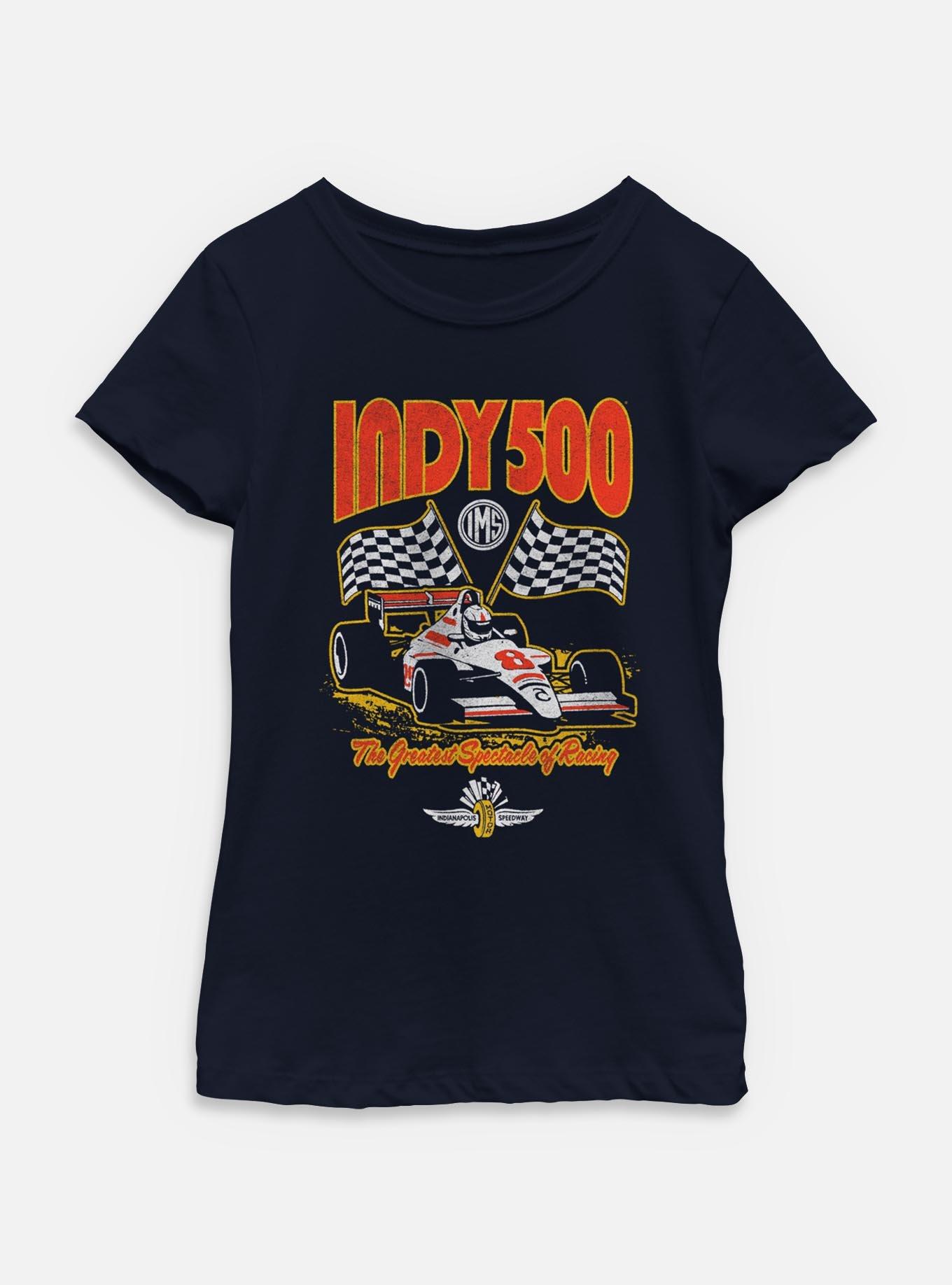 Indianapolis 500 Checkered Flags Racing Youth Girls T-Shirt, , hi-res