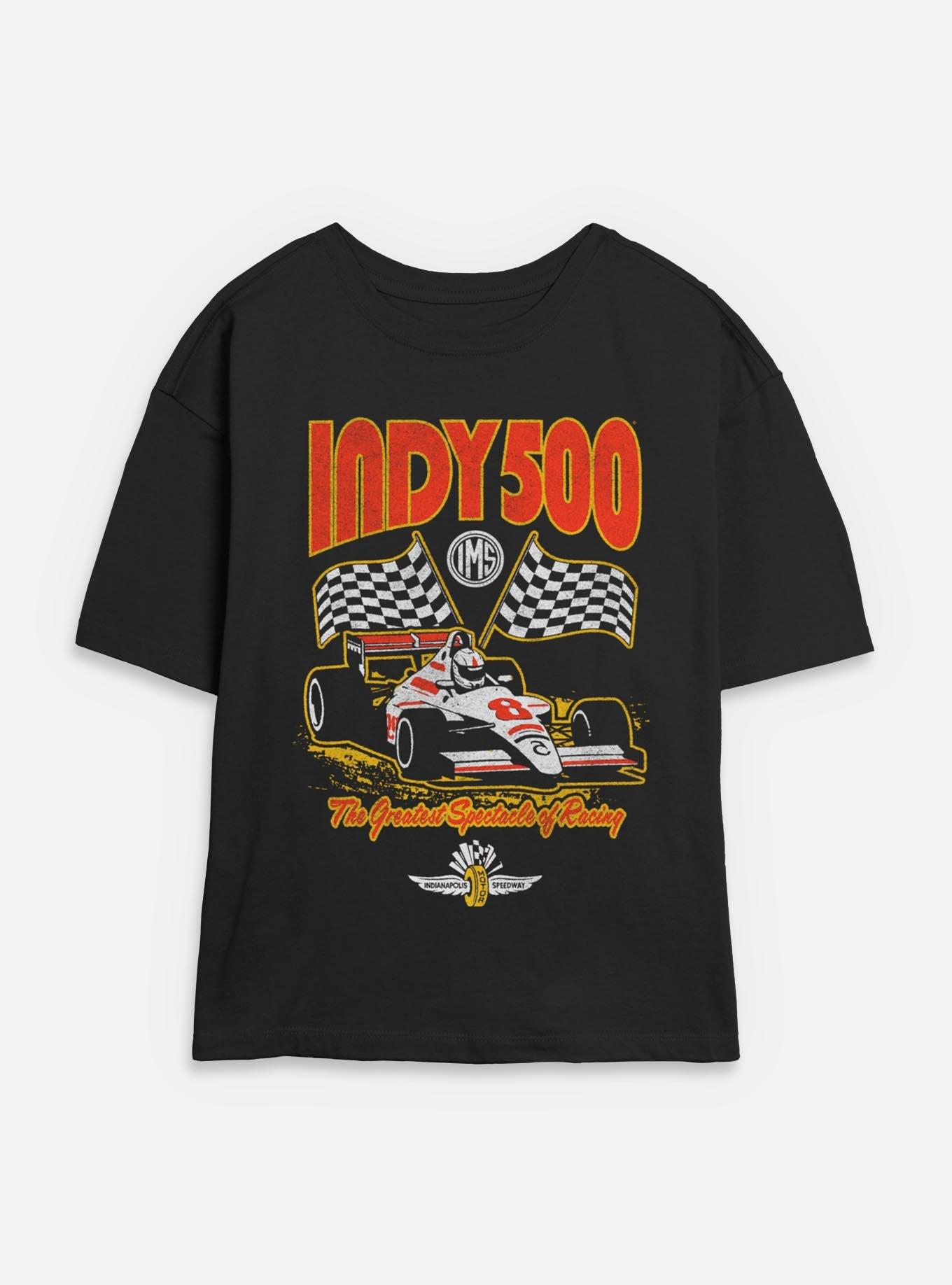 Indianapolis 500 Checkered Flags Racing Womens Skimmer T-Shirt, , hi-res