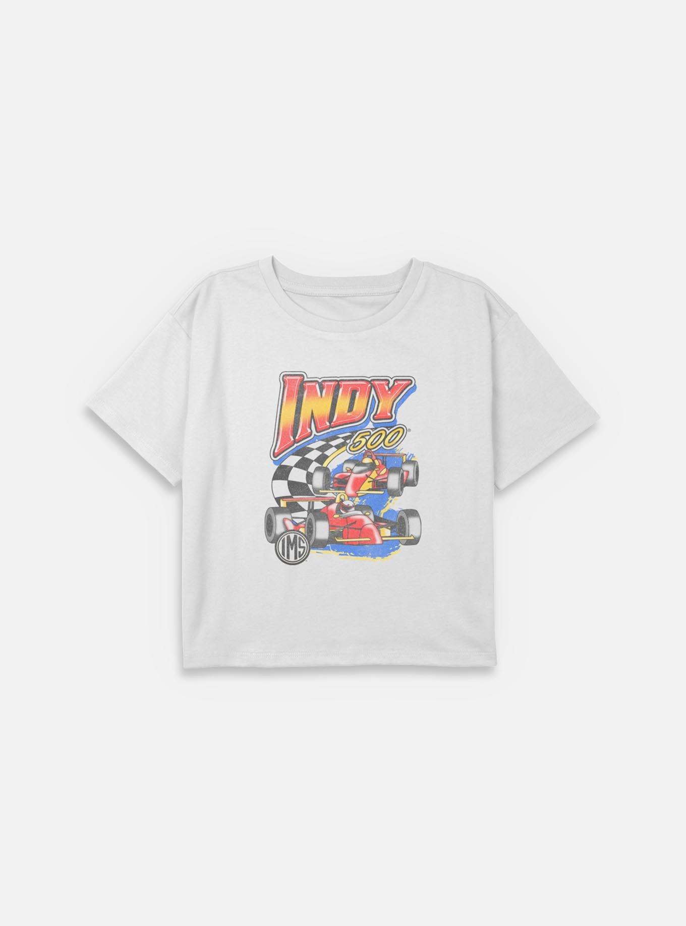 Indianapolis 500 Vinatge Racing Youth Girls Boxy Crop T-Shirt, , hi-res