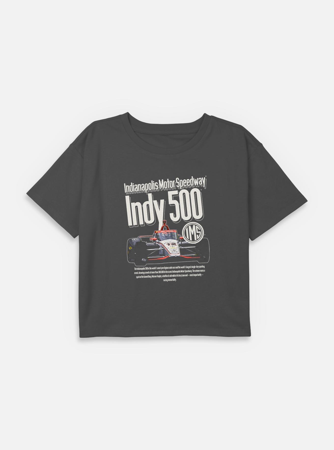 Indianapolis 500 Cover Ad Youth Girls Boxy Crop T-Shirt, , hi-res