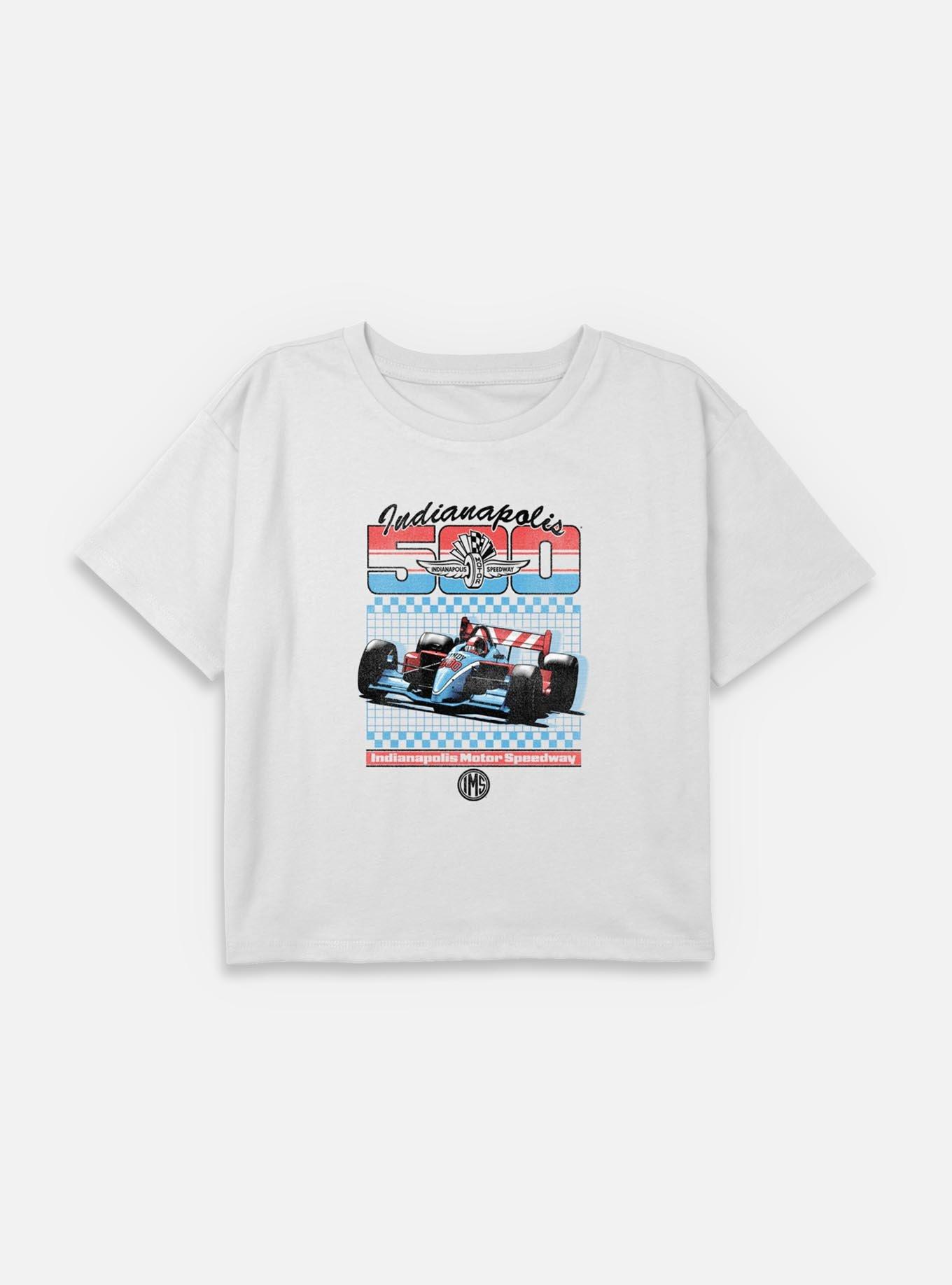 Indianapolis 500 Retro Sport Youth Girls Boxy Crop T-Shirt, , hi-res