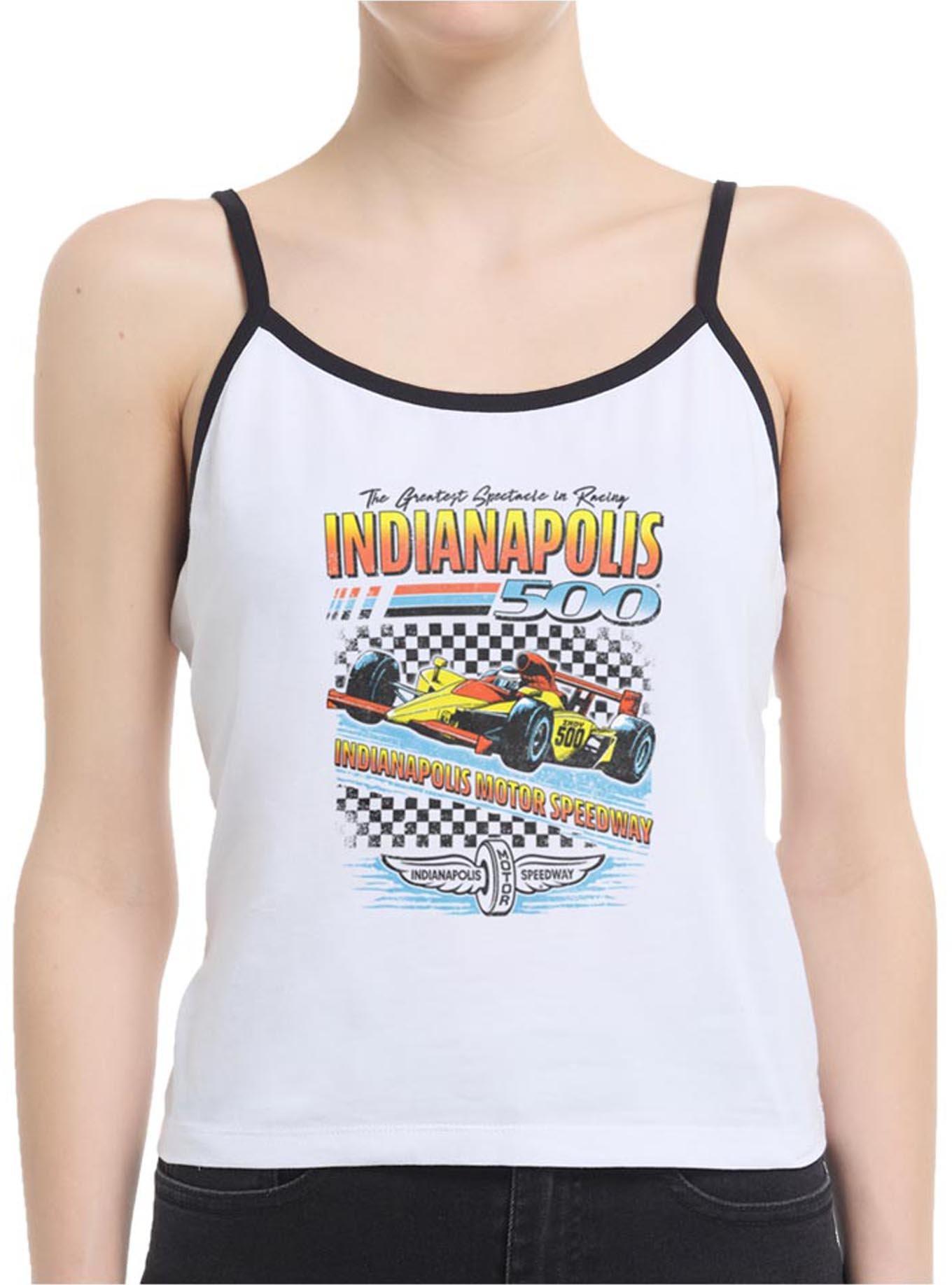Indianapolis 500 Race Checker Womens Cami, WHITE, hi-res
