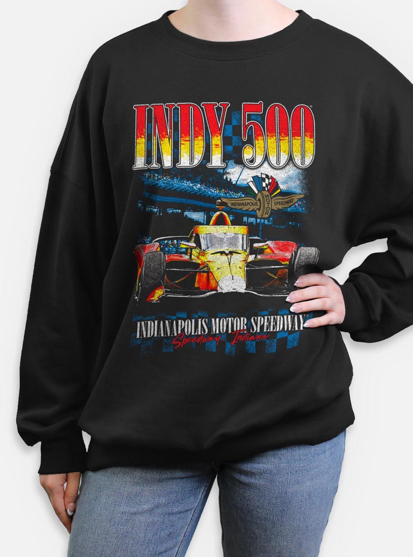 Indianapolis 500 Indy Crowd Womens Oversized Sweatshirt, BLACK, hi-res