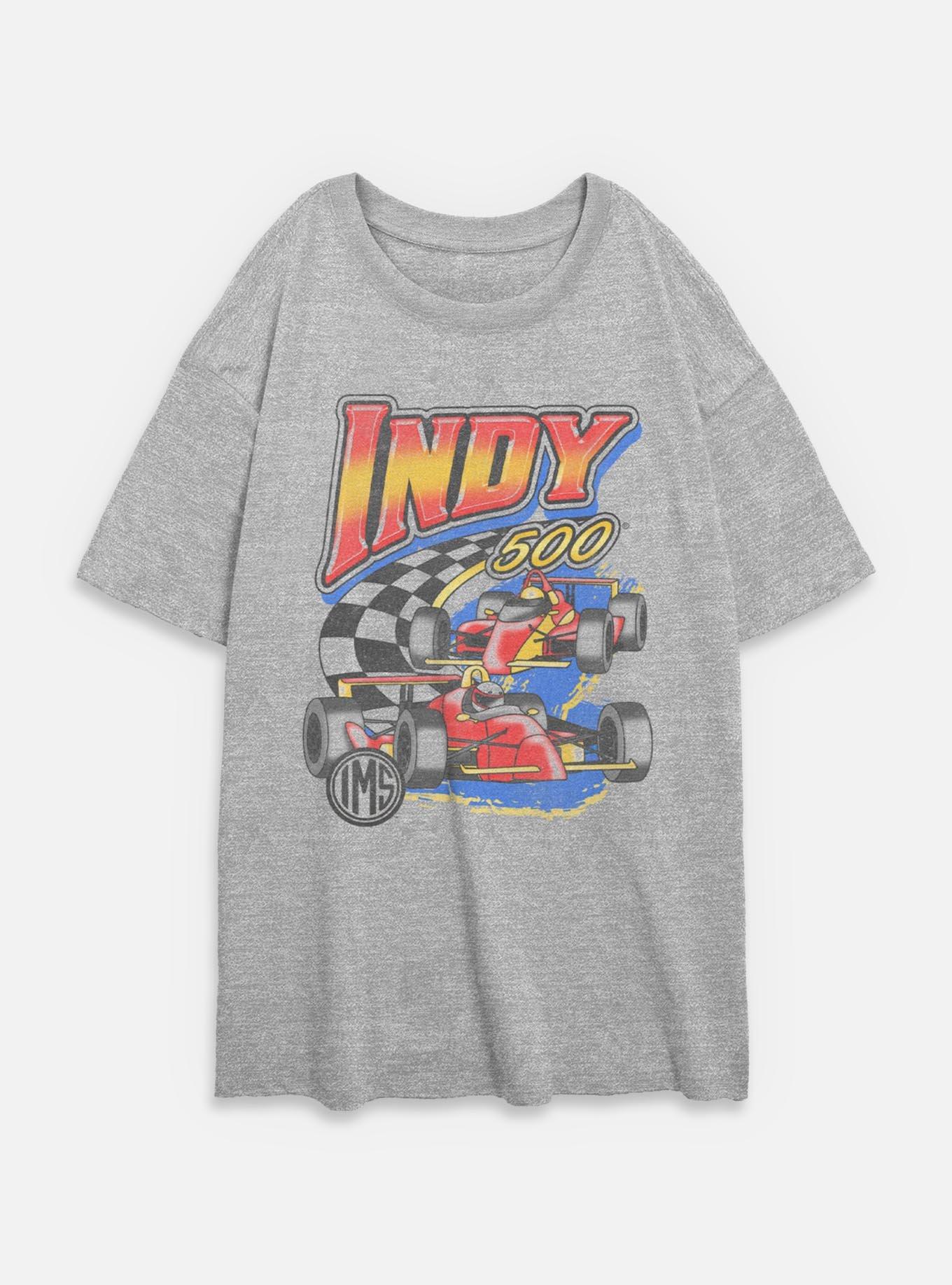 Indianapolis 500 Vinatge Racing Womens Oversized T-Shirt, ATH HTR, hi-res