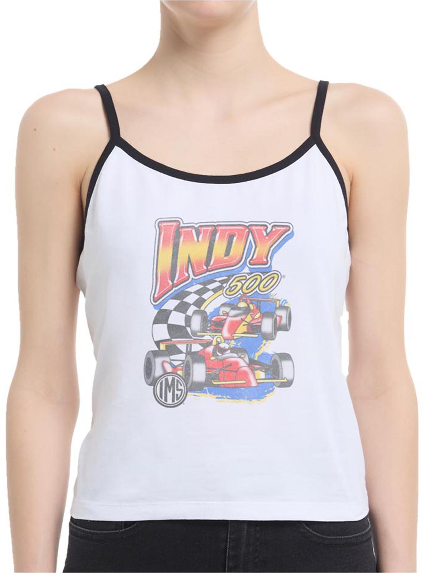 Indianapolis 500 Vinatge Racing Womens Cami, WHITE, hi-res