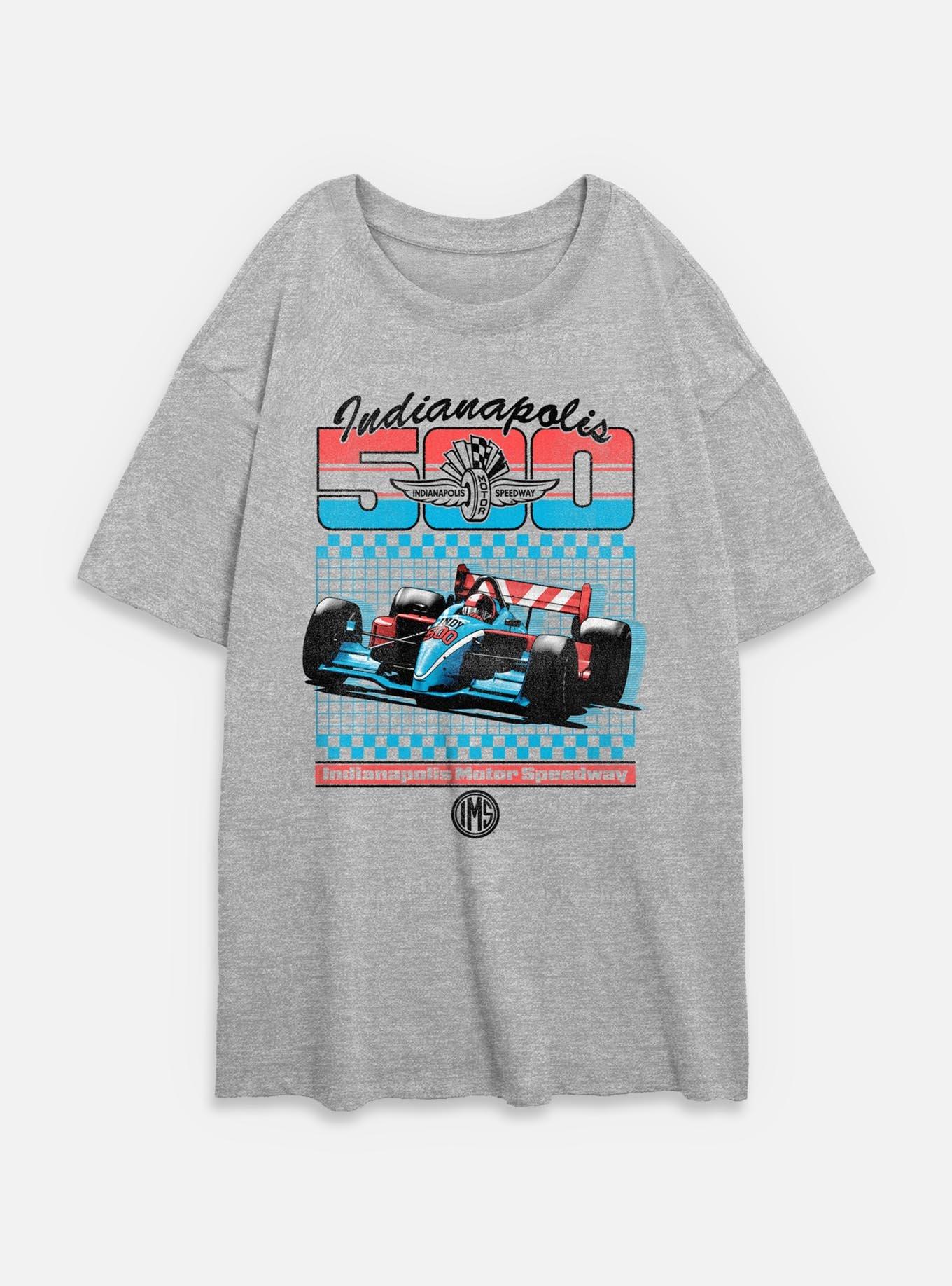 Indianapolis 500 Retro Sport Womens Oversized T-Shirt, ATH HTR, hi-res