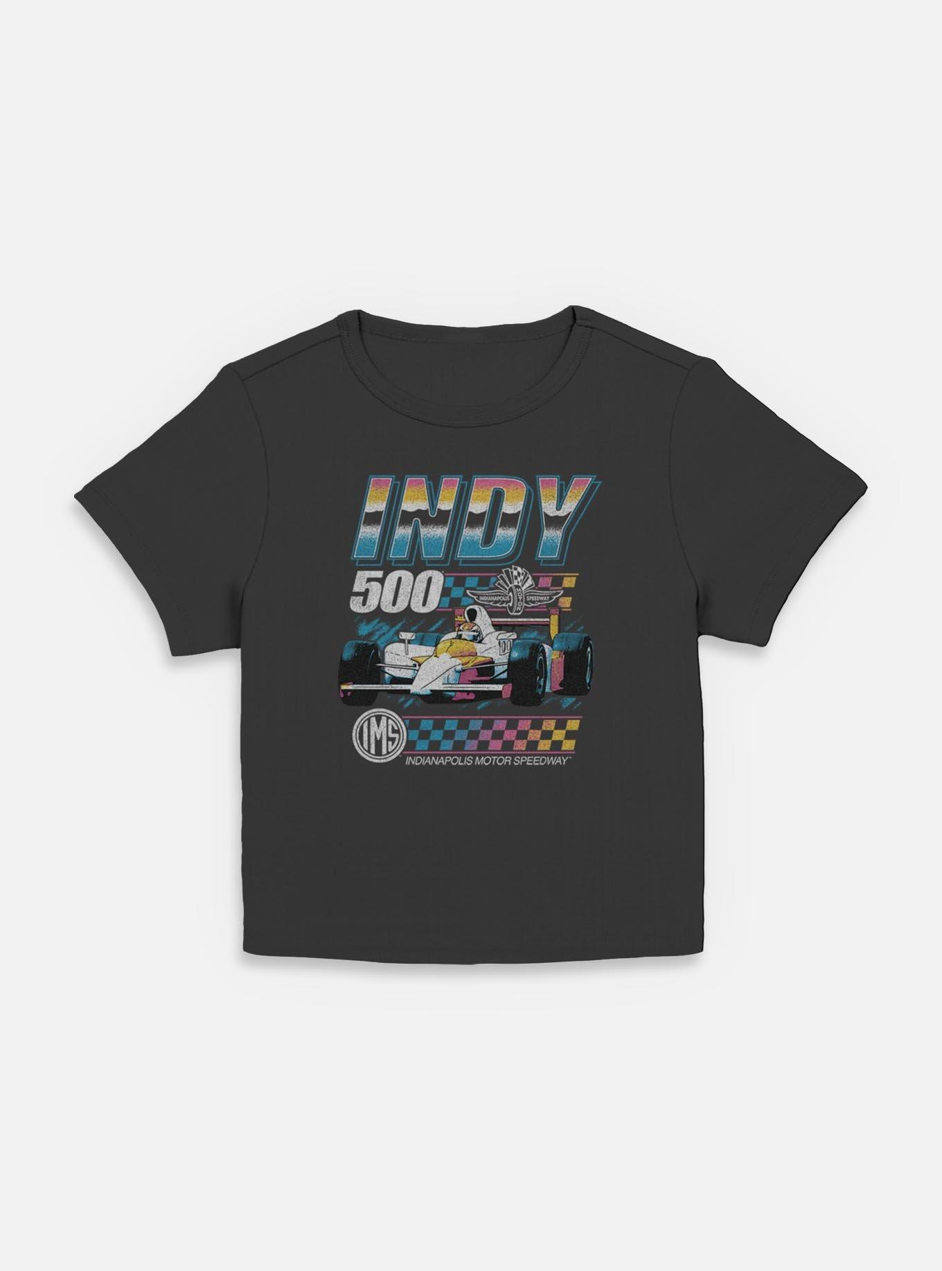 Indianapolis 500 Vintage Neon Women Baby T-Shirt, BLACK, hi-res