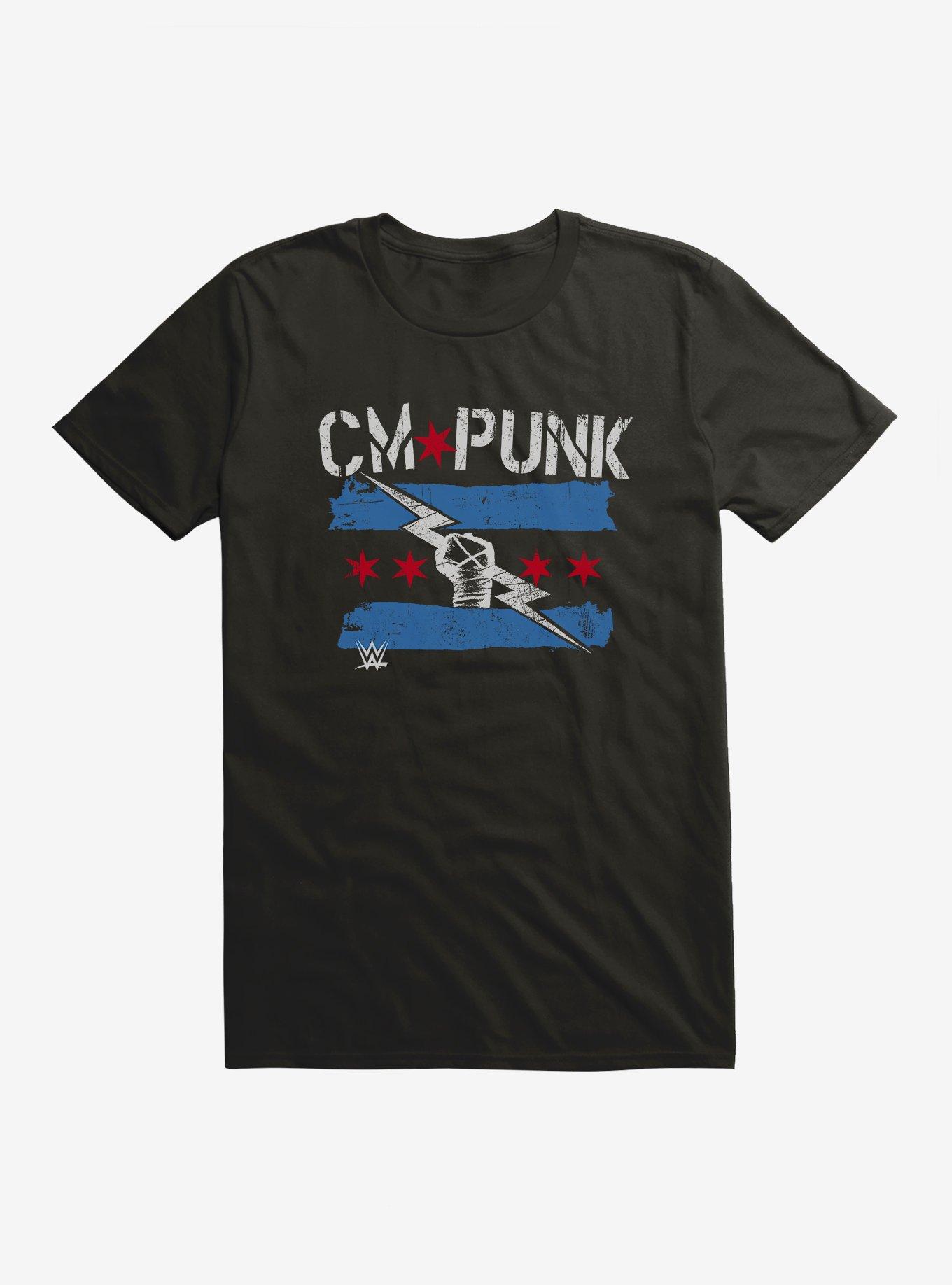 WWE CM Punk Lightning Bolt T-Shirt, BLACK, hi-res