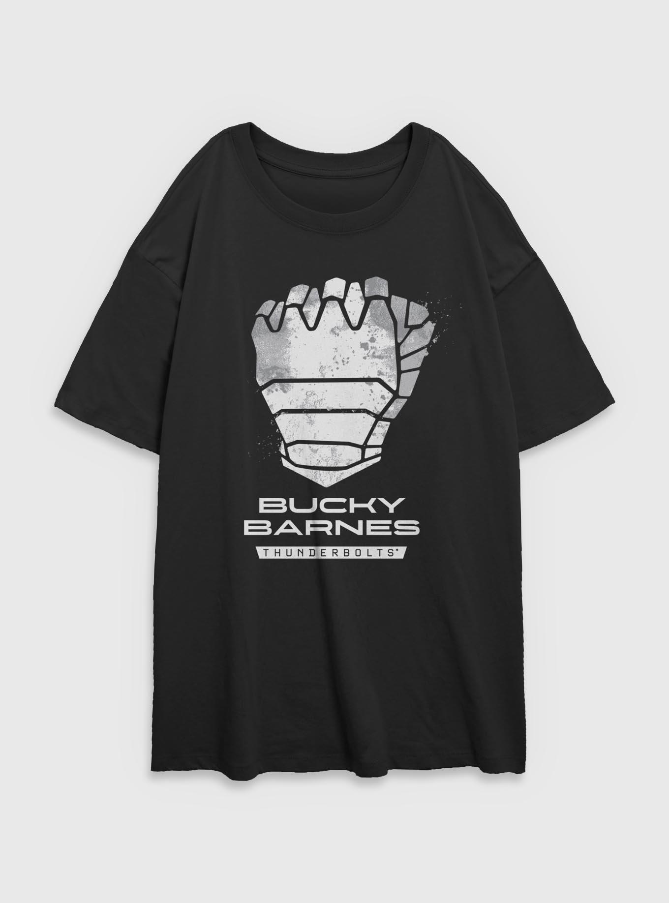 Marvel Thunderbolts* Bucky Barnes Winter Soldier Logo Womens Oversized T-Shirt, BLACK, hi-res