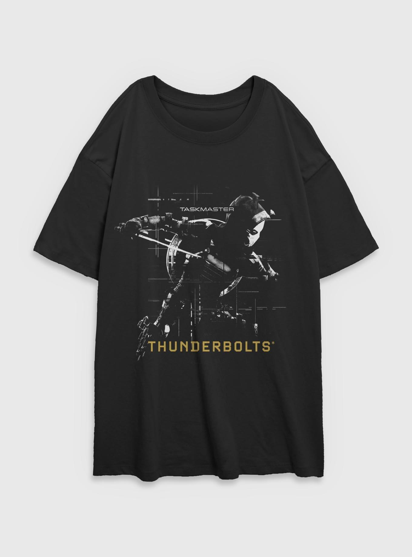 Marvel Thunderbolts* Taskmaster Silhouette Womens Oversized T-Shirt, BLACK, hi-res