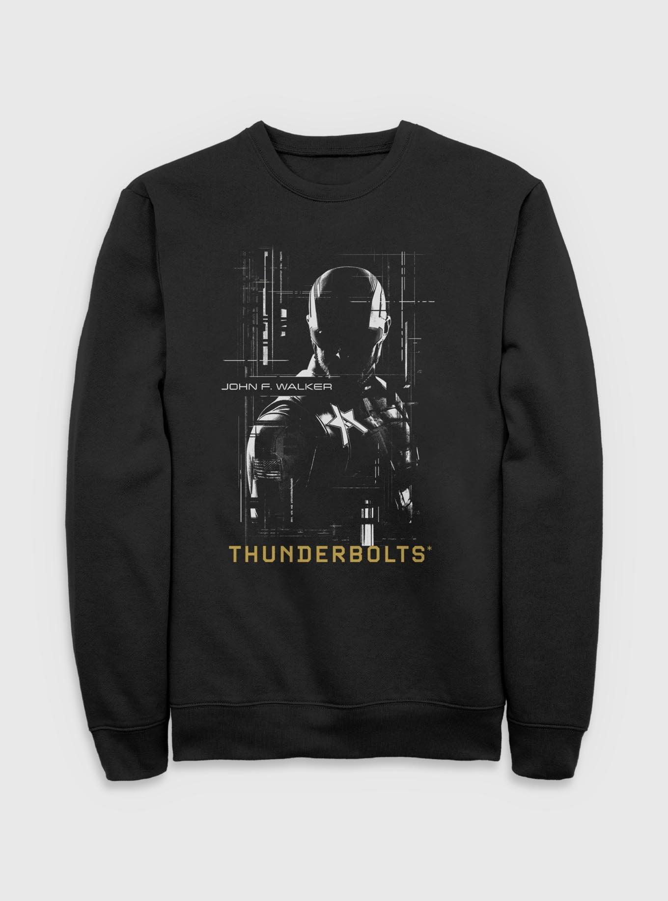 Marvel Thunderbolts* John Walker U.S. Agent Silhouette Sweatshirt, BLACK, hi-res