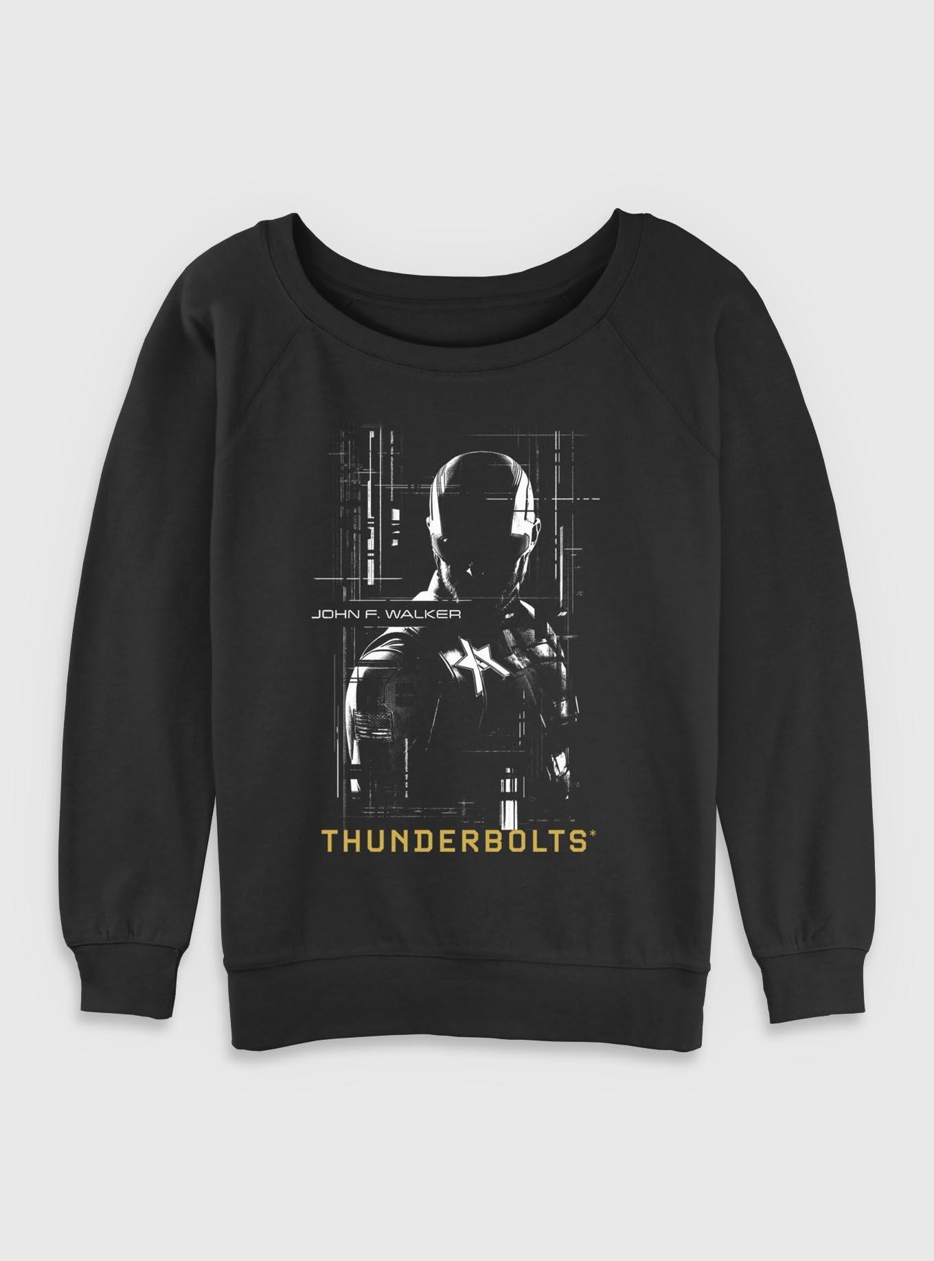 Marvel Thunderbolts* John Walker U.S. Agent Silhouette Womens Slouchy Sweatshirt, , hi-res