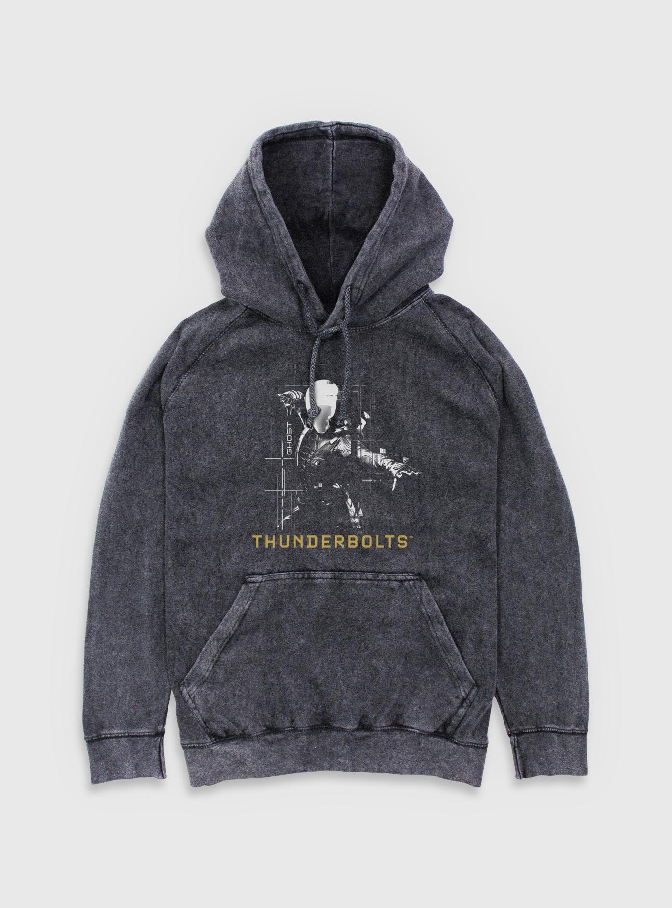 Marvel Thunderbolts* Ghost Silhouette Mineral Wash Hoodie, , hi-res