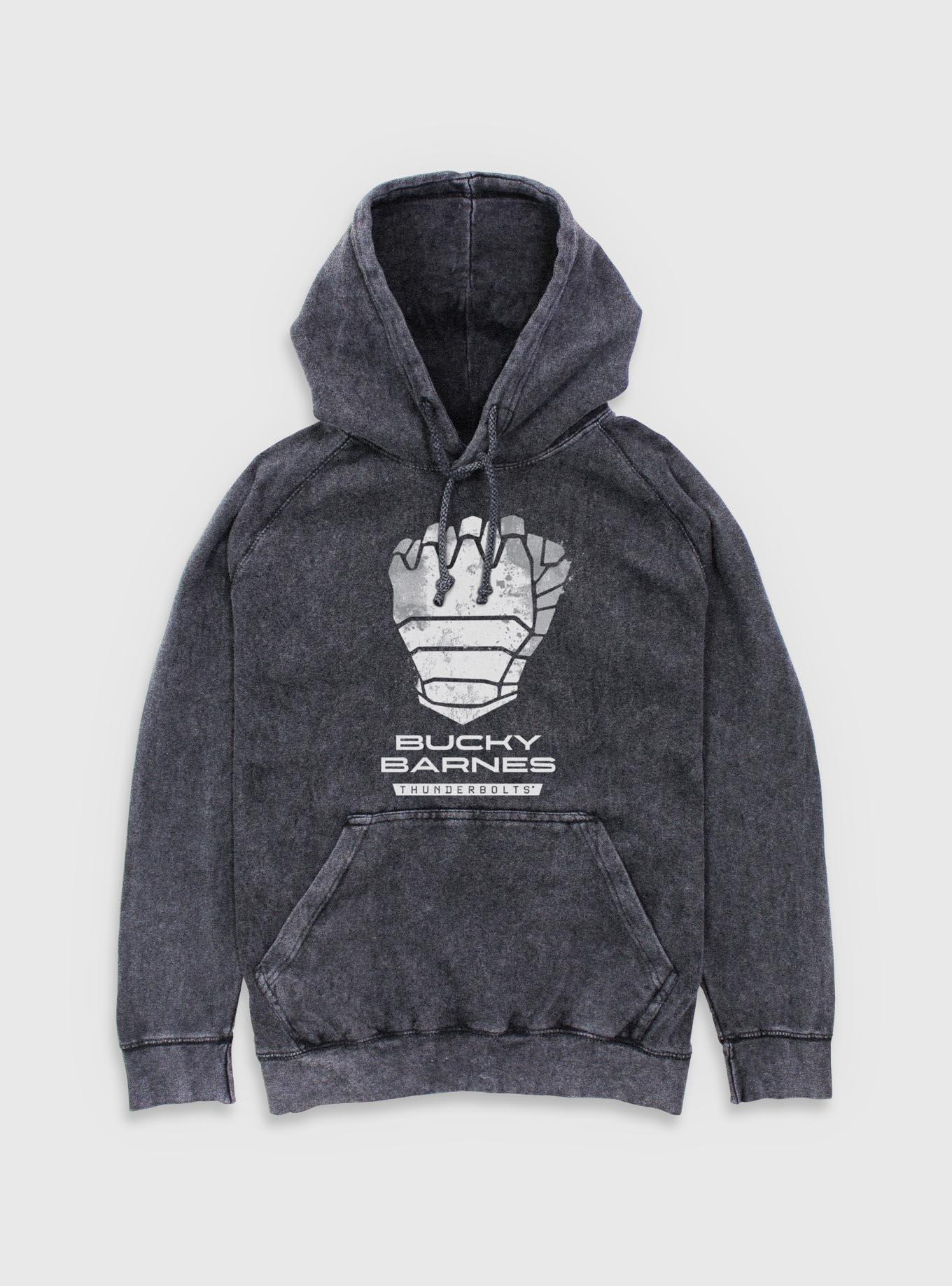 Marvel Thunderbolts* Bucky Barnes Winter Soldier Logo Mineral Wash Hoodie, , hi-res