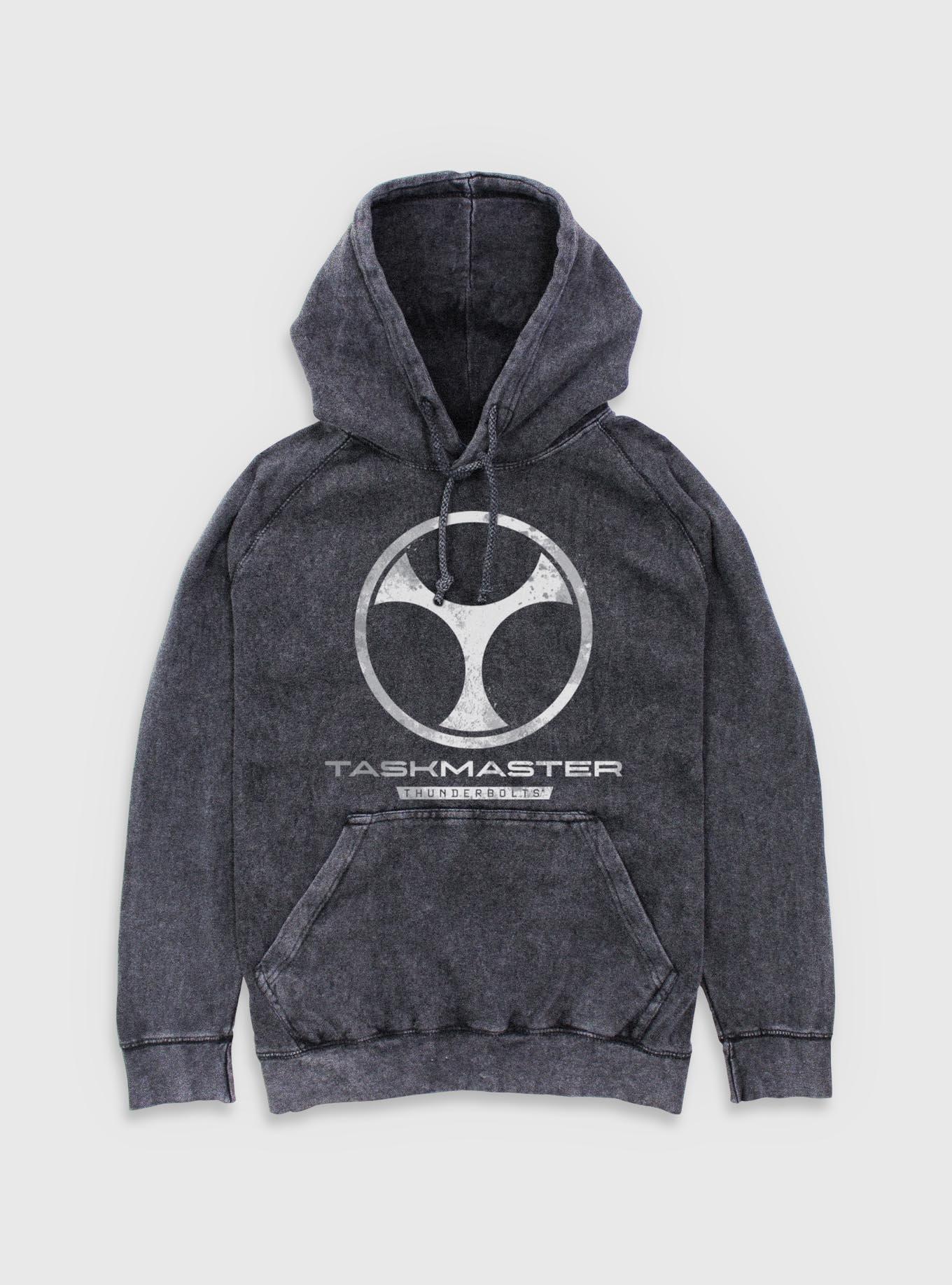 Marvel Thunderbolts* Taskmaster Logo Mineral Wash Hoodie, BLACK, hi-res