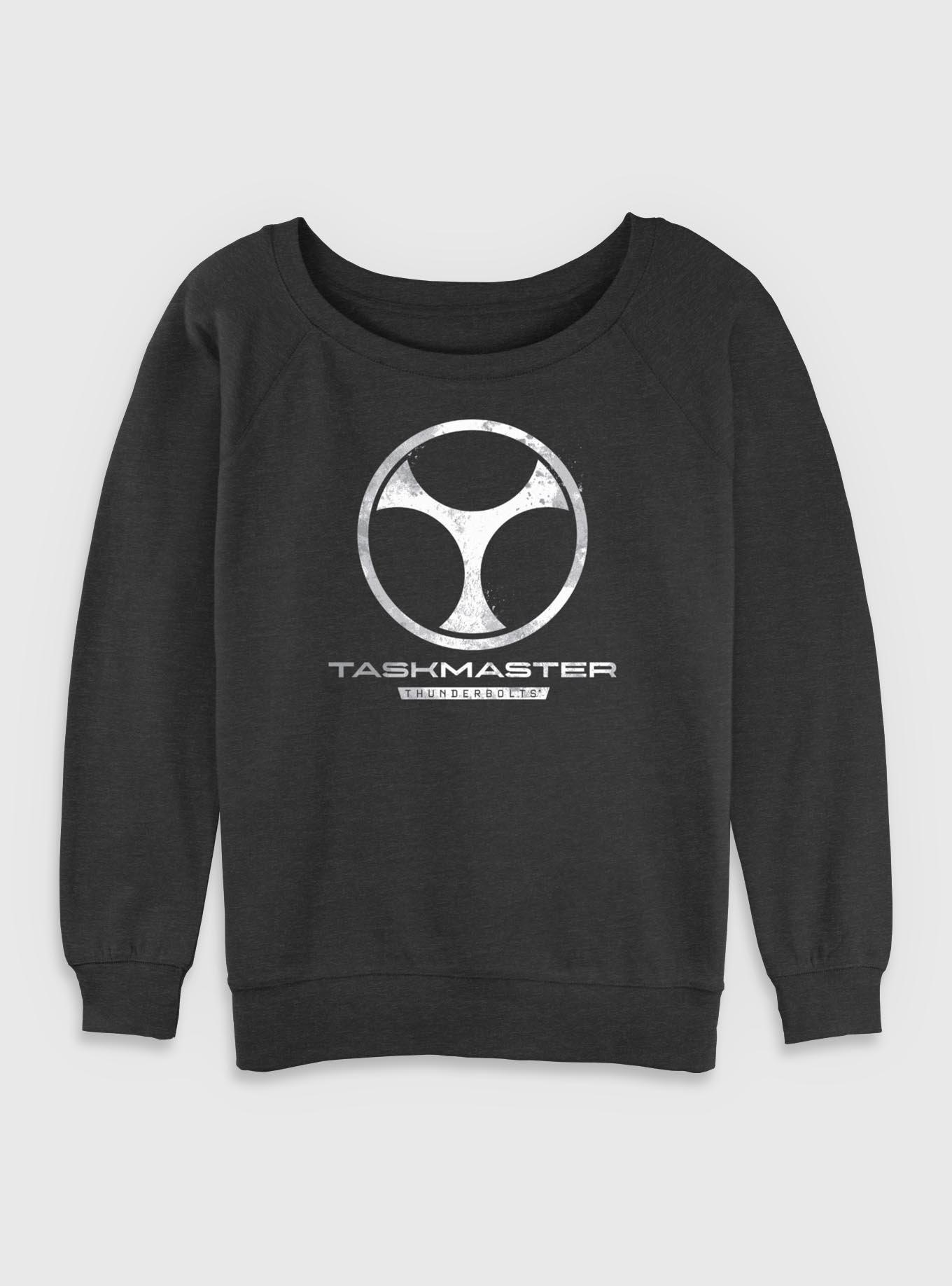 Marvel Thunderbolts* Taskmaster Logo Womens Slouchy Sweatshirt, CHAR HTR, hi-res