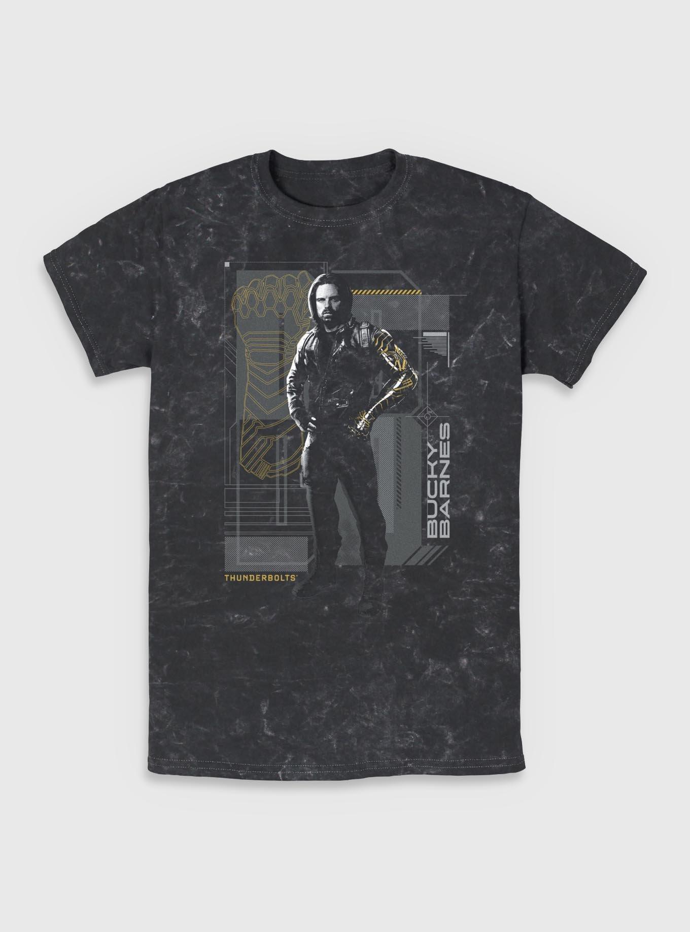 Marvel Thunderbolts* Bucky Barnes Winter Soldier Pose Mineral Wash T-Shirt, , hi-res