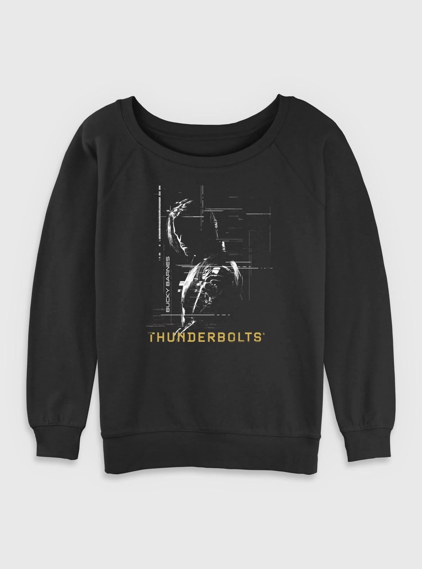Marvel Thunderbolts* Bucky Barnes Winter Soldier Silhouette Womens Slouchy Sweatshirt, , hi-res