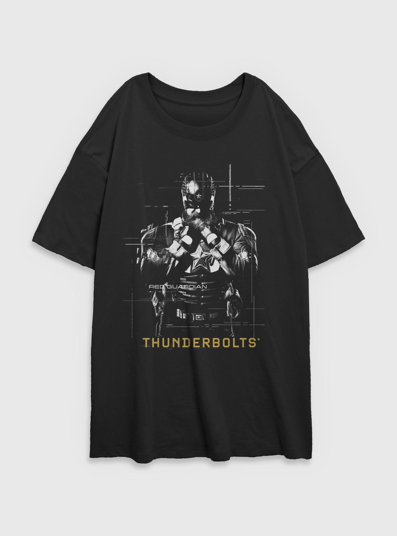 Marvel Thunderbolts* Red Guardian Silhouette Womens Oversized T-Shirt, BLACK, hi-res