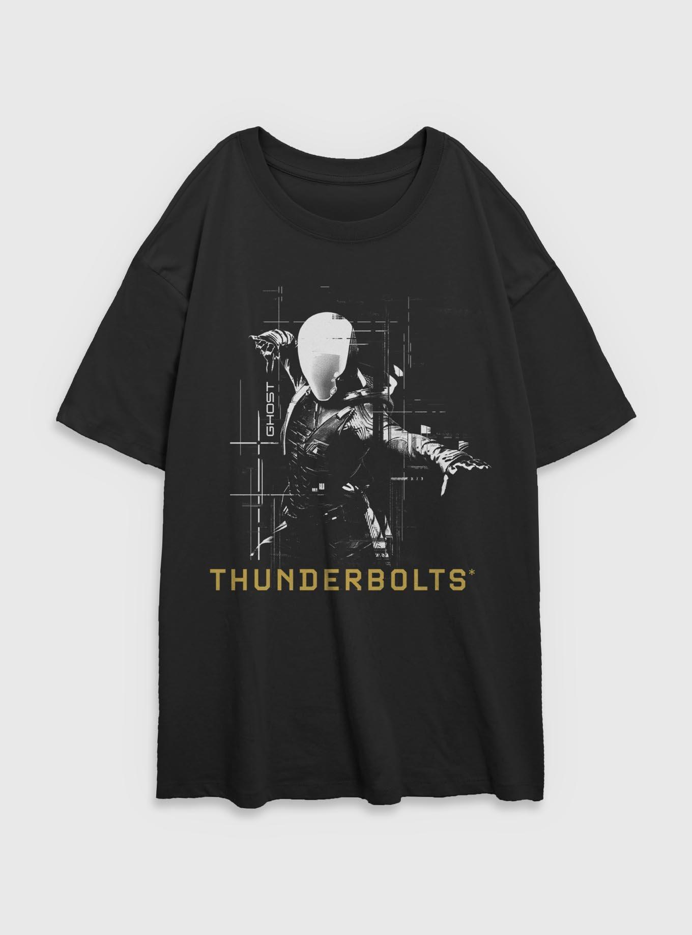 Marvel Thunderbolts* Ghost Silhouette Womens Oversized T-Shirt, BLACK, hi-res
