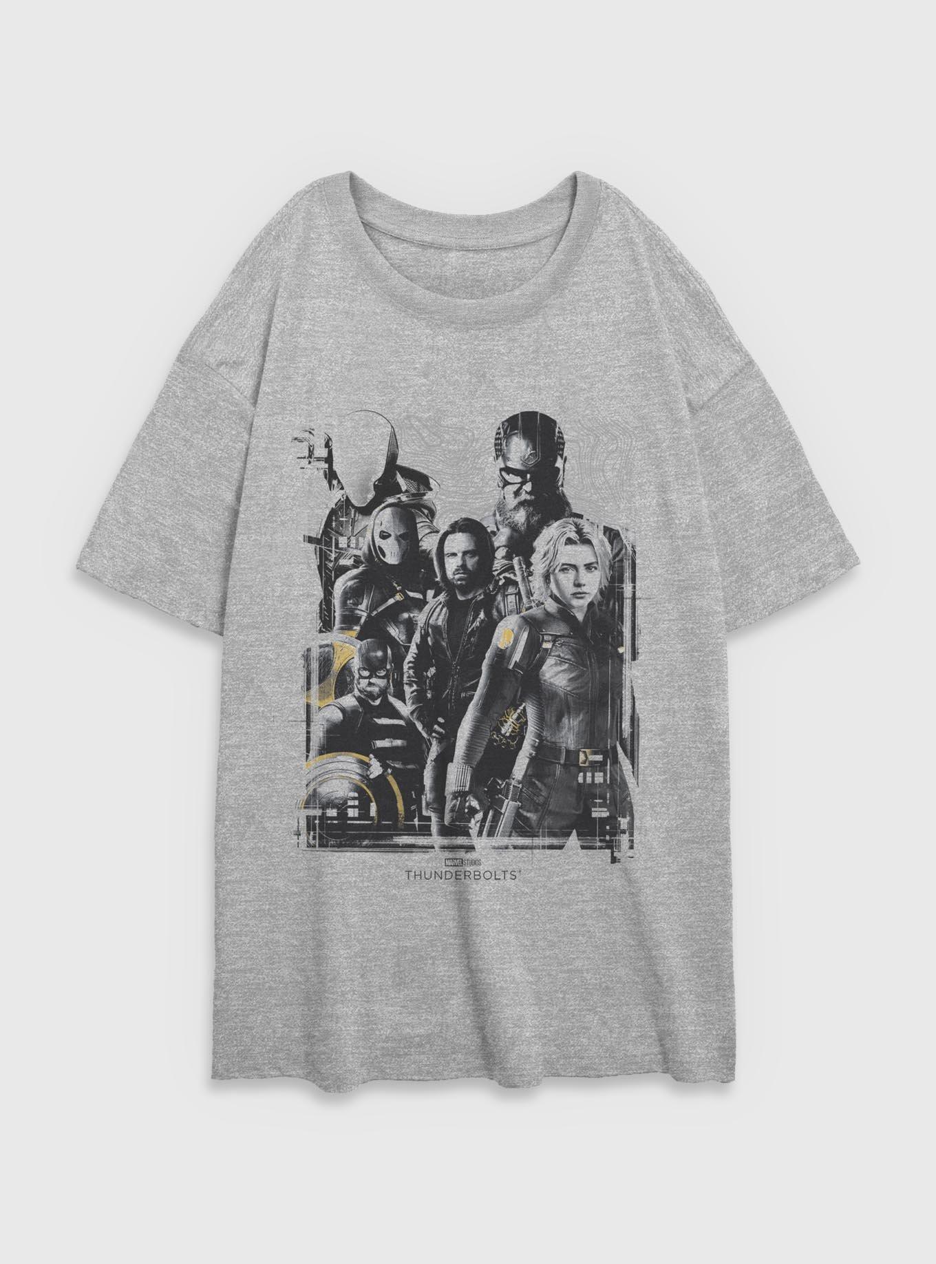 Marvel Thunderbolts* Group Womens Oversized T-Shirt, ATH HTR, hi-res