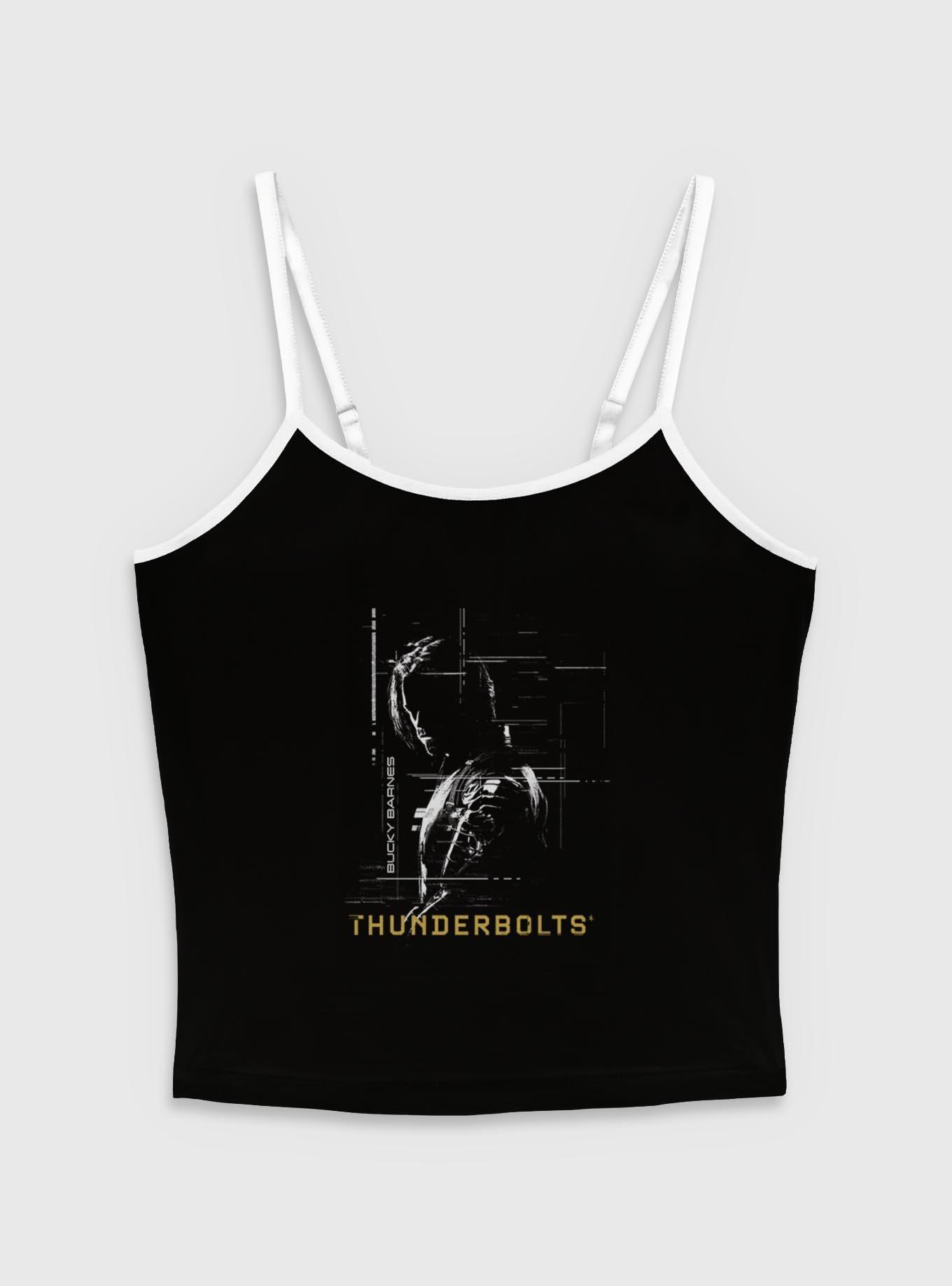 Marvel Thunderbolts* Bucky Barnes Winter Soldier Silhouette Womens Cami, BLACK, hi-res