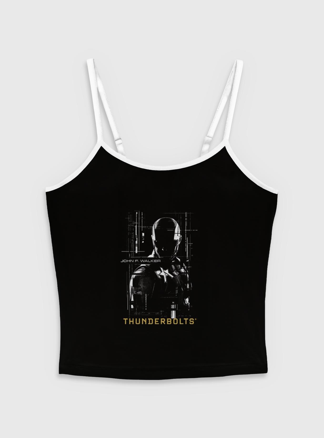 Marvel Thunderbolts* John Walker U.S. Agent Silhouette Womens Cami, BLACK, hi-res