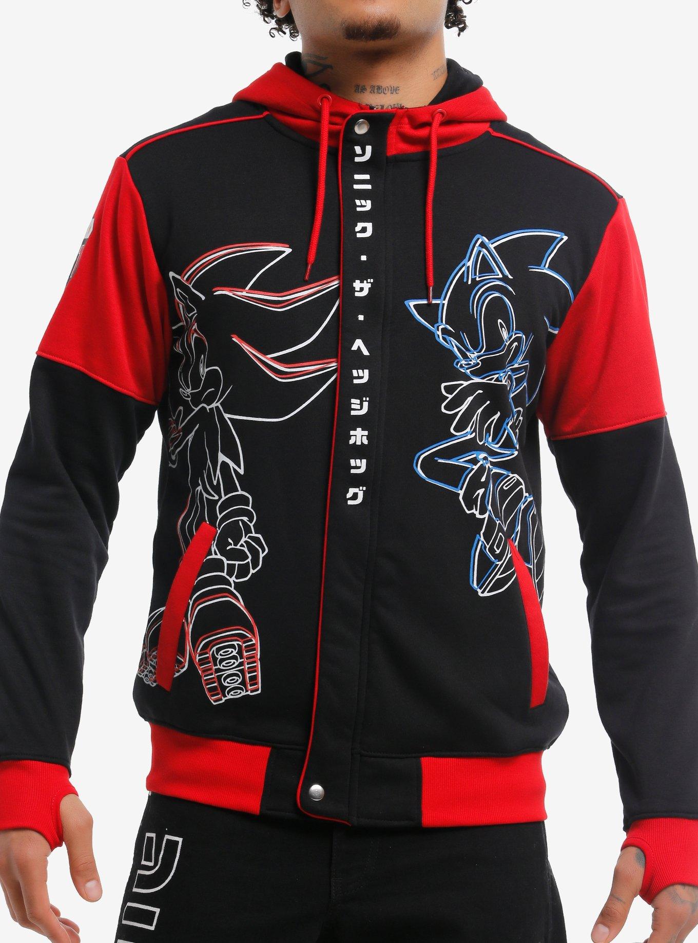 Sonic The Hedgehog Shadow & Sonic Outline Hoodie | Hot Topic