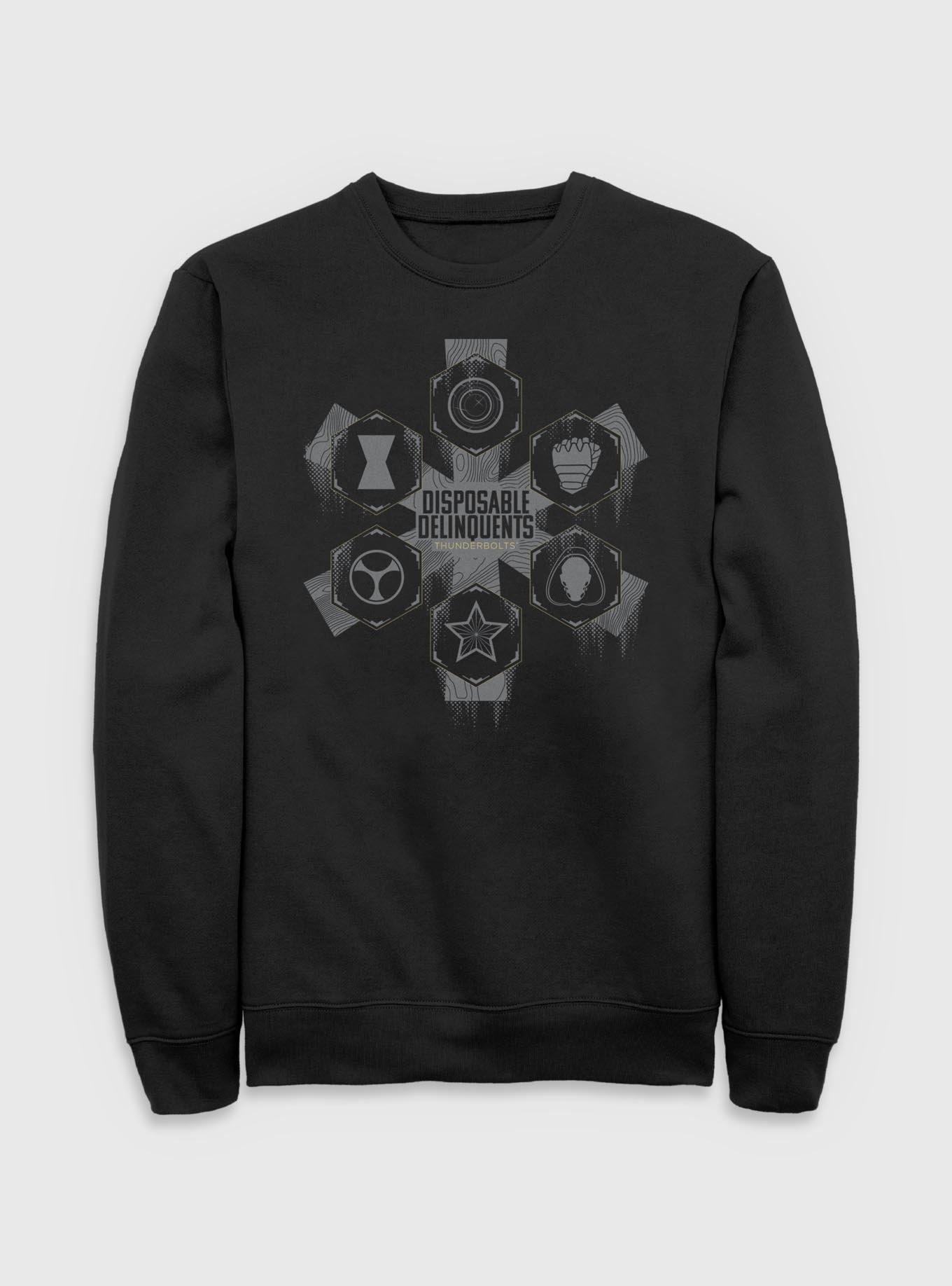 Marvel Thunderbolts* Disposable Delinquents Logos Sweatshirt, , hi-res