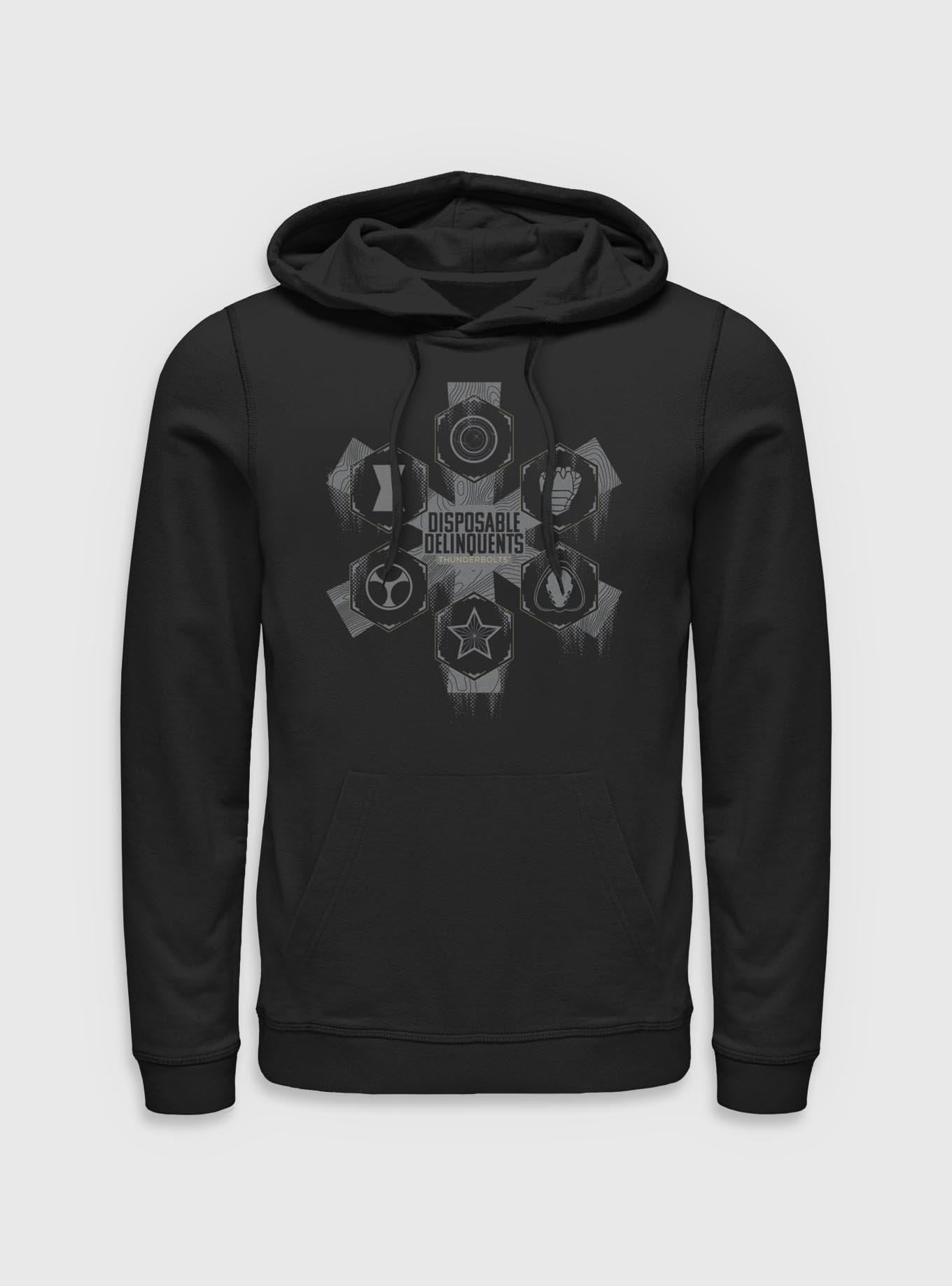 Marvel Thunderbolts* Disposable Delinquents Logos Hoodie, , hi-res