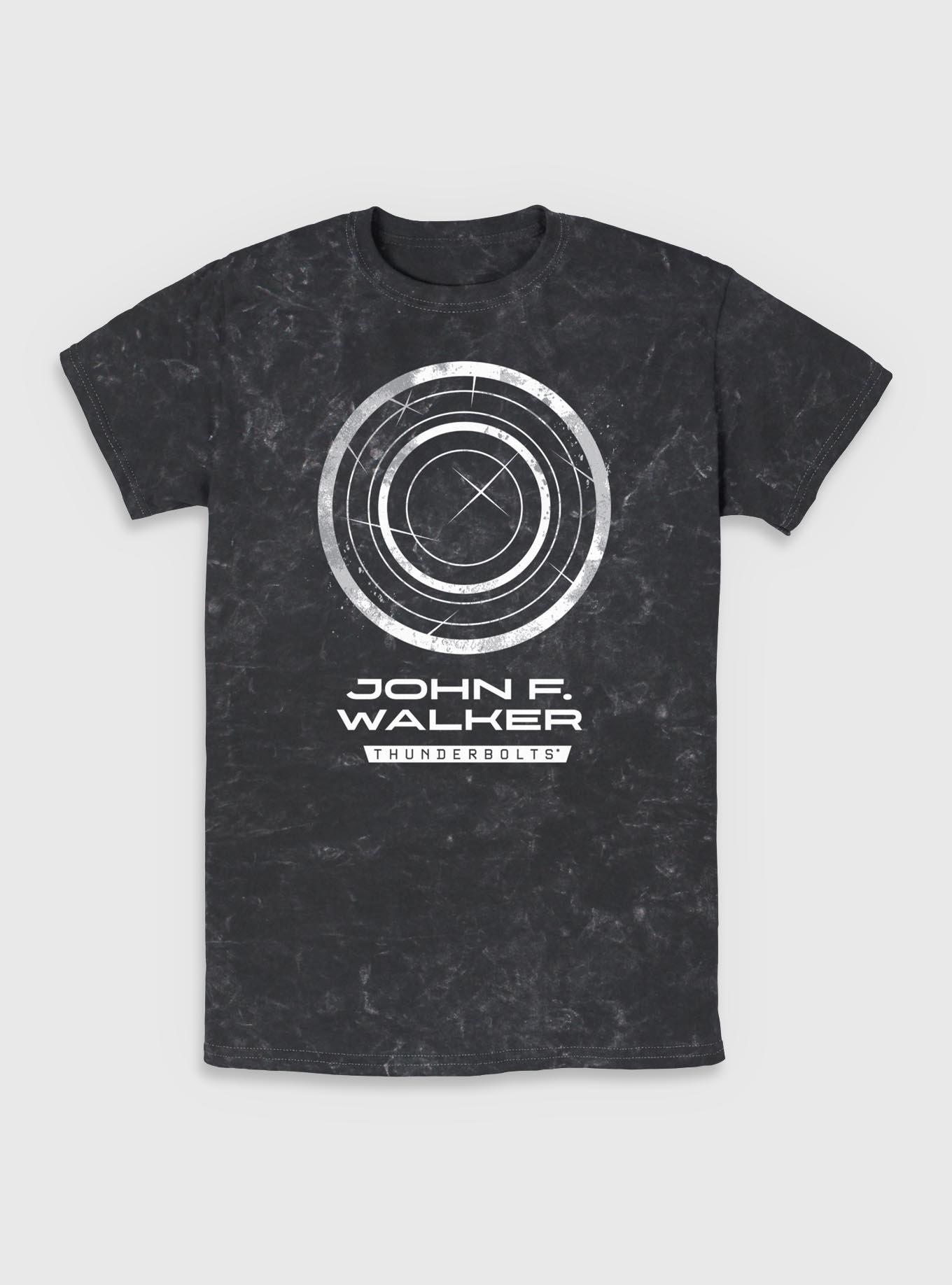 Marvel Thunderbolts* John Walker U.S. Agent Logo Mineral Wash T-Shirt, BLACK, hi-res
