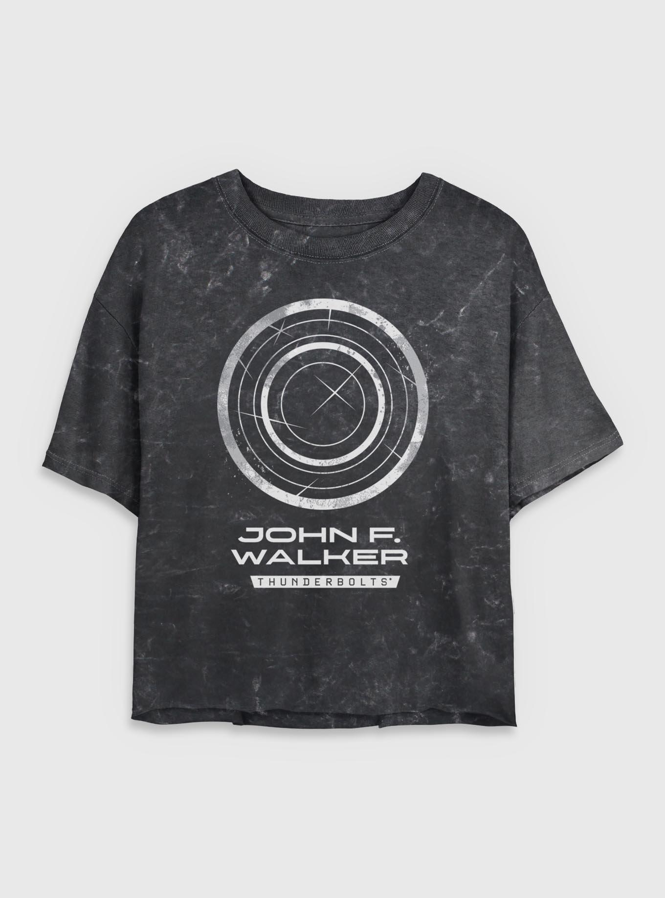 Marvel Thunderbolts* John Walker U.S. Agent Logo Mineral Wash Womens Crop T-Shirt, , hi-res