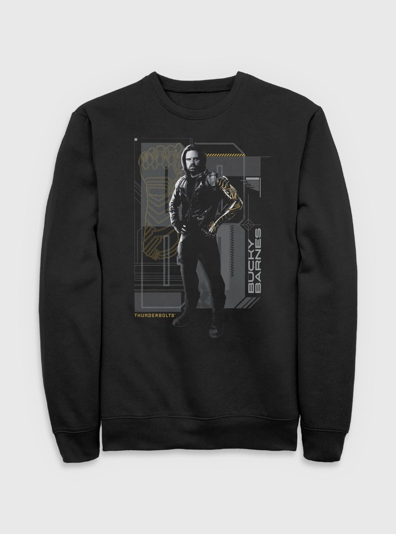 Marvel Thunderbolts* Bucky Barnes Winter Soldier Pose Sweatshirt, BLACK, hi-res