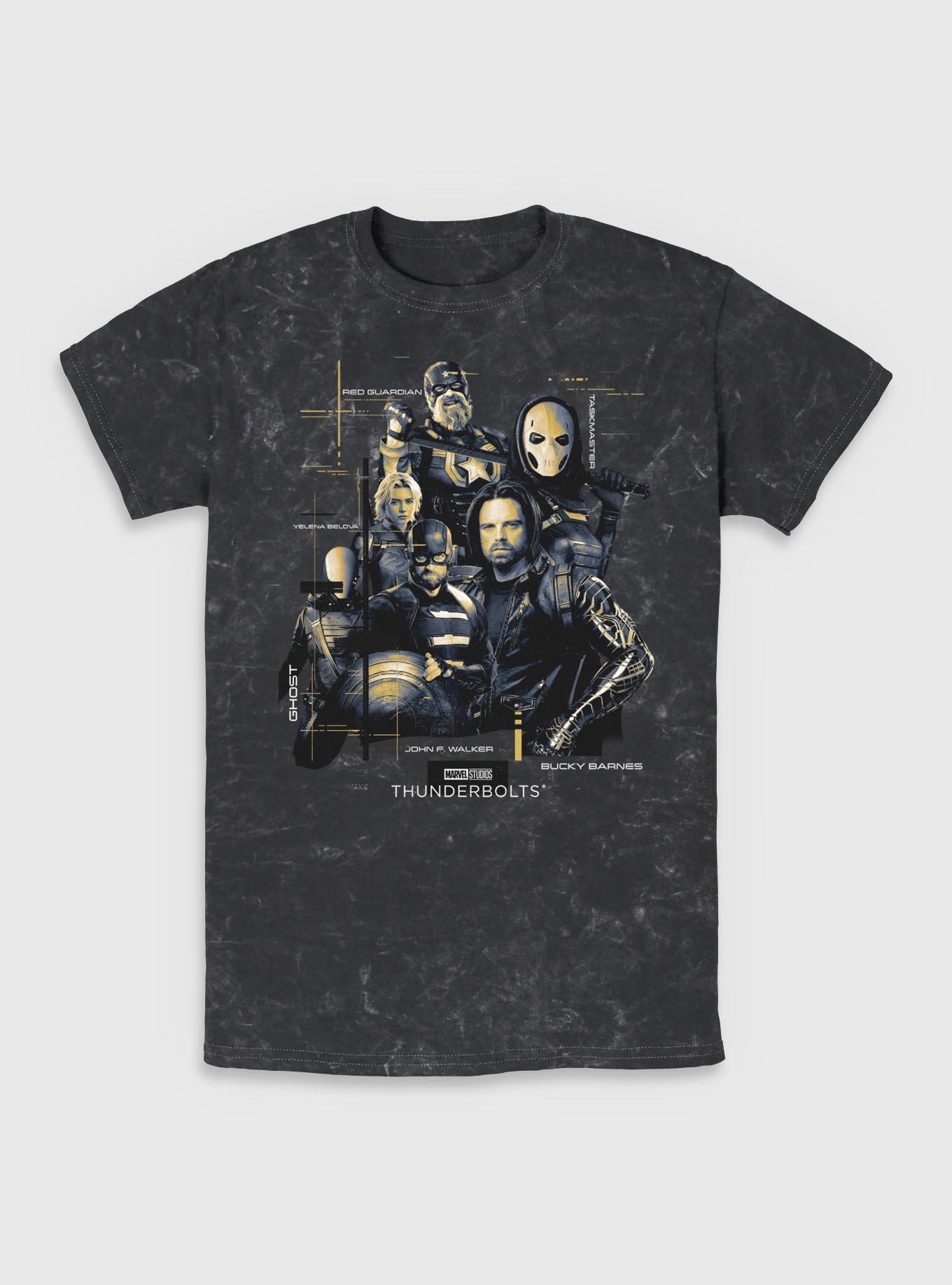 Marvel Thunderbolts* Team Pose Mineral Wash T-Shirt, BLACK, hi-res