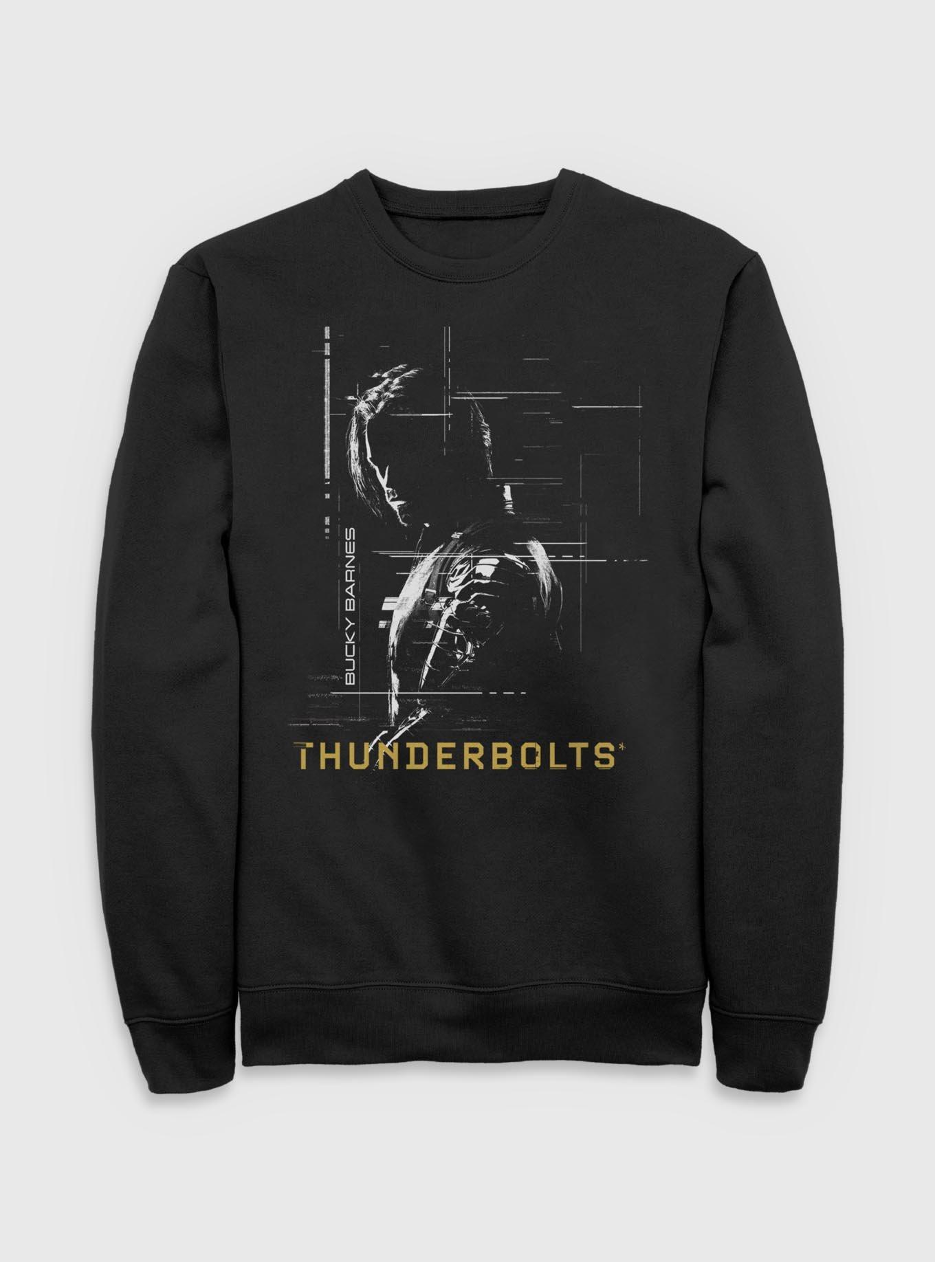 Marvel Thunderbolts* Bucky Barnes Winter Soldier Silhouette Sweatshirt, BLACK, hi-res