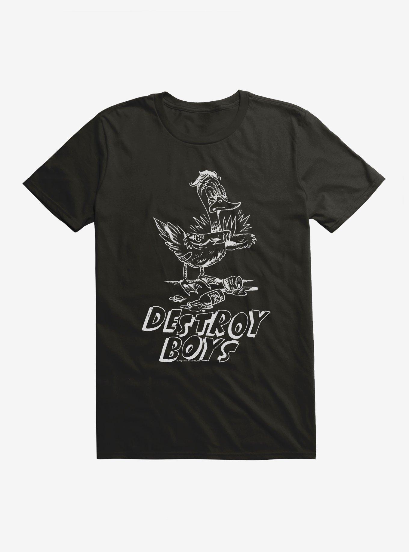 Destroy Boys Duck Eat Duck World T-Shirt, BLACK, hi-res
