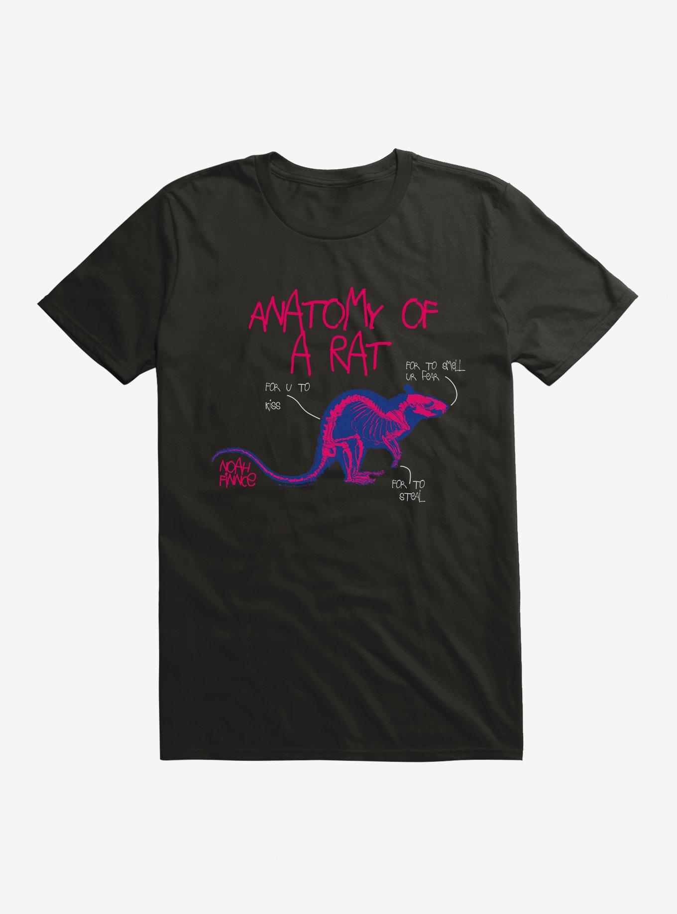 NOAHFINNCE Rat Anatomy T-Shirt, BLACK, hi-res
