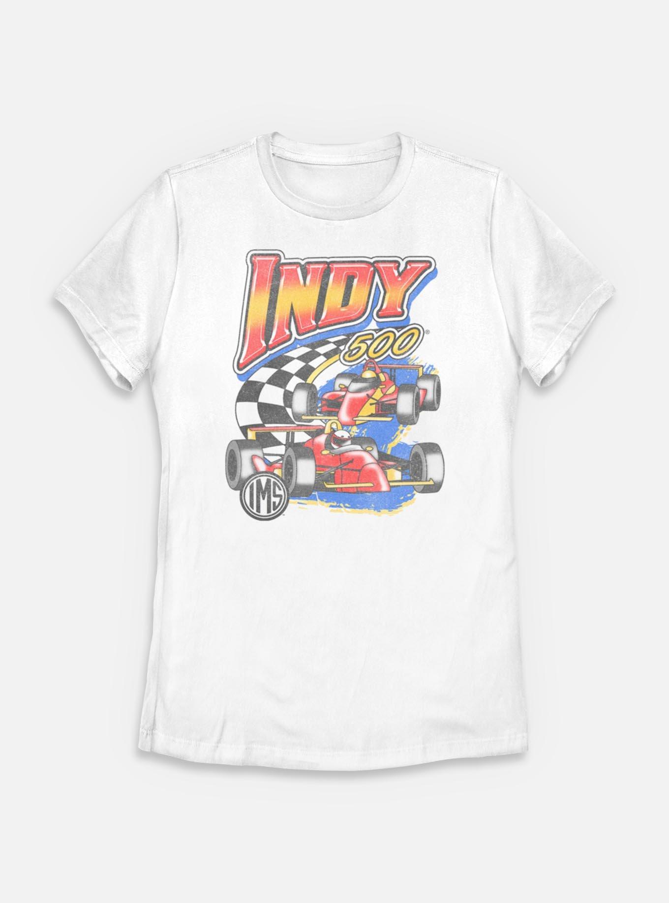 Indianapolis 500 Vinatge Racing Womens T-Shirt, WHITE, hi-res