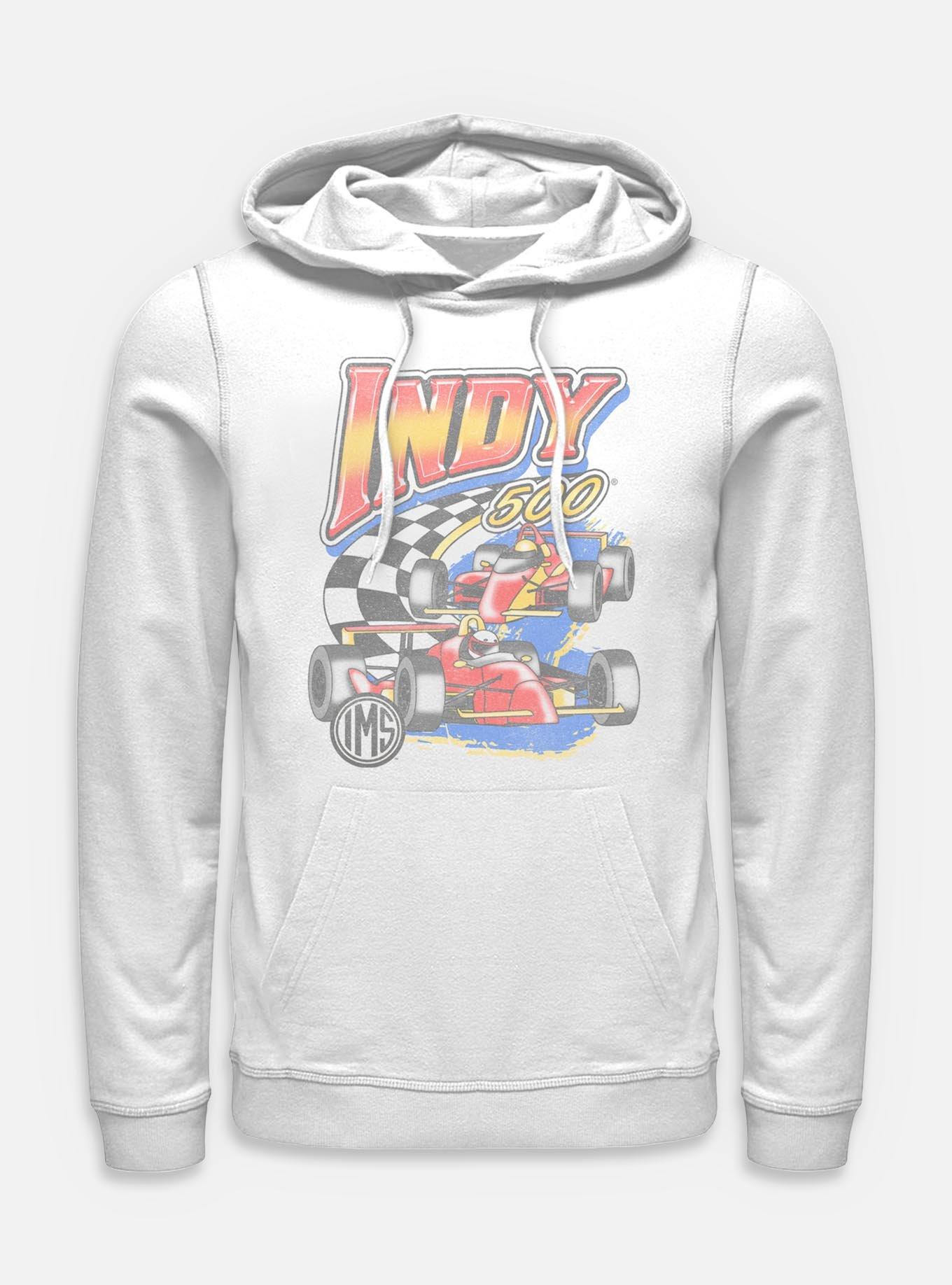 Indianapolis 500 Vinatge Racing Hoodie, WHITE, hi-res