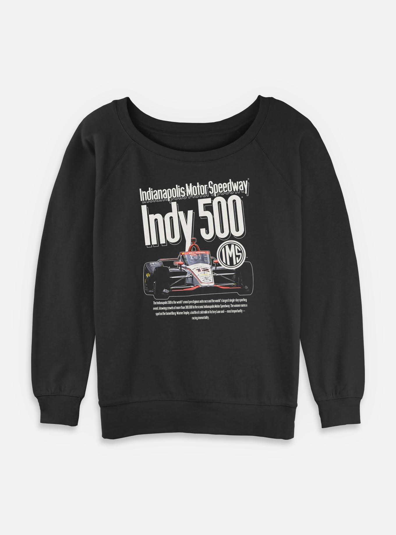 Indianapolis 500 Cover Ad Womens Slouchy Sweatshirt, BLACK, hi-res view 1