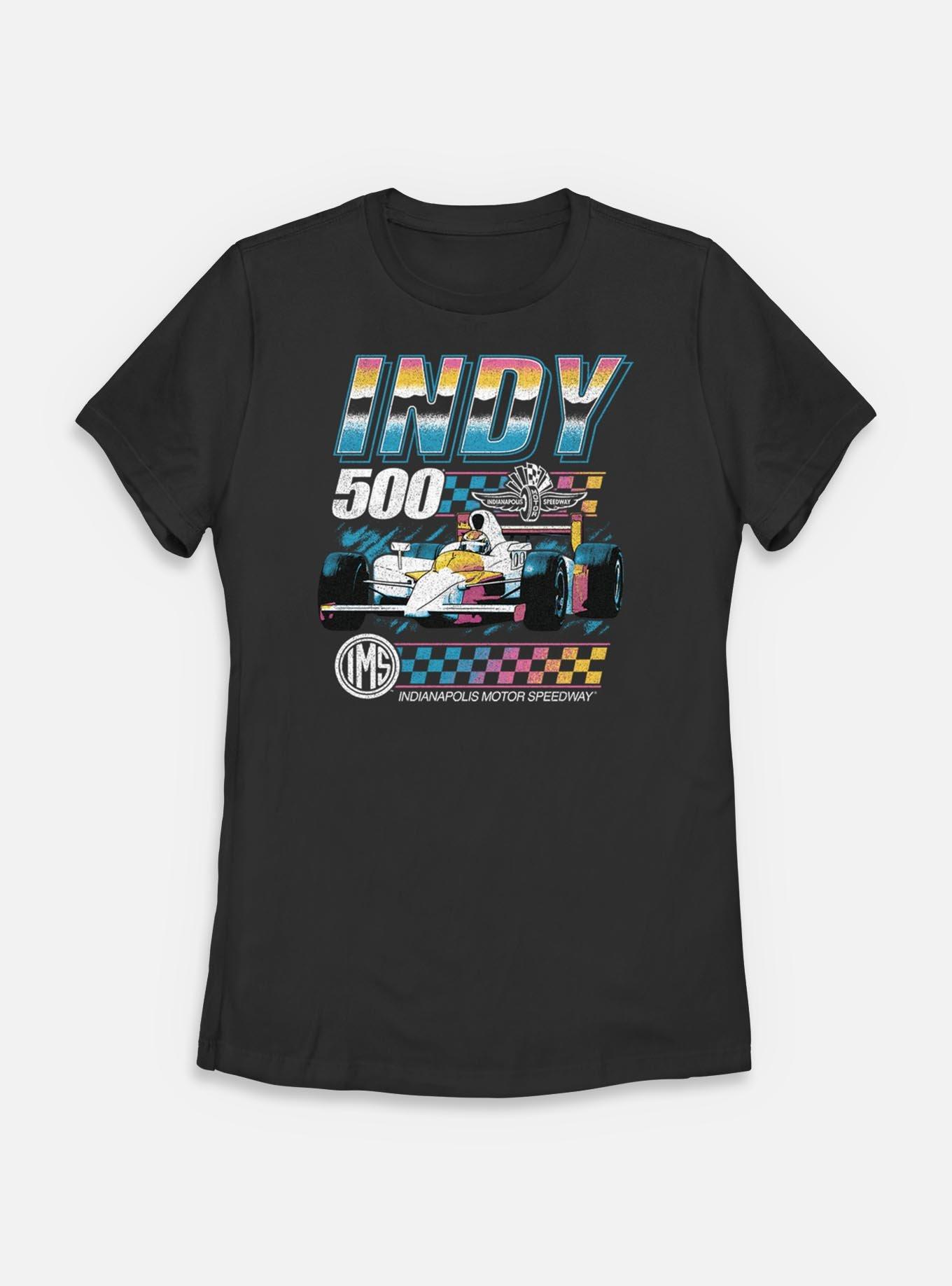 Indianapolis 500 Vintage Neon Womens T-Shirt, BLACK, hi-res