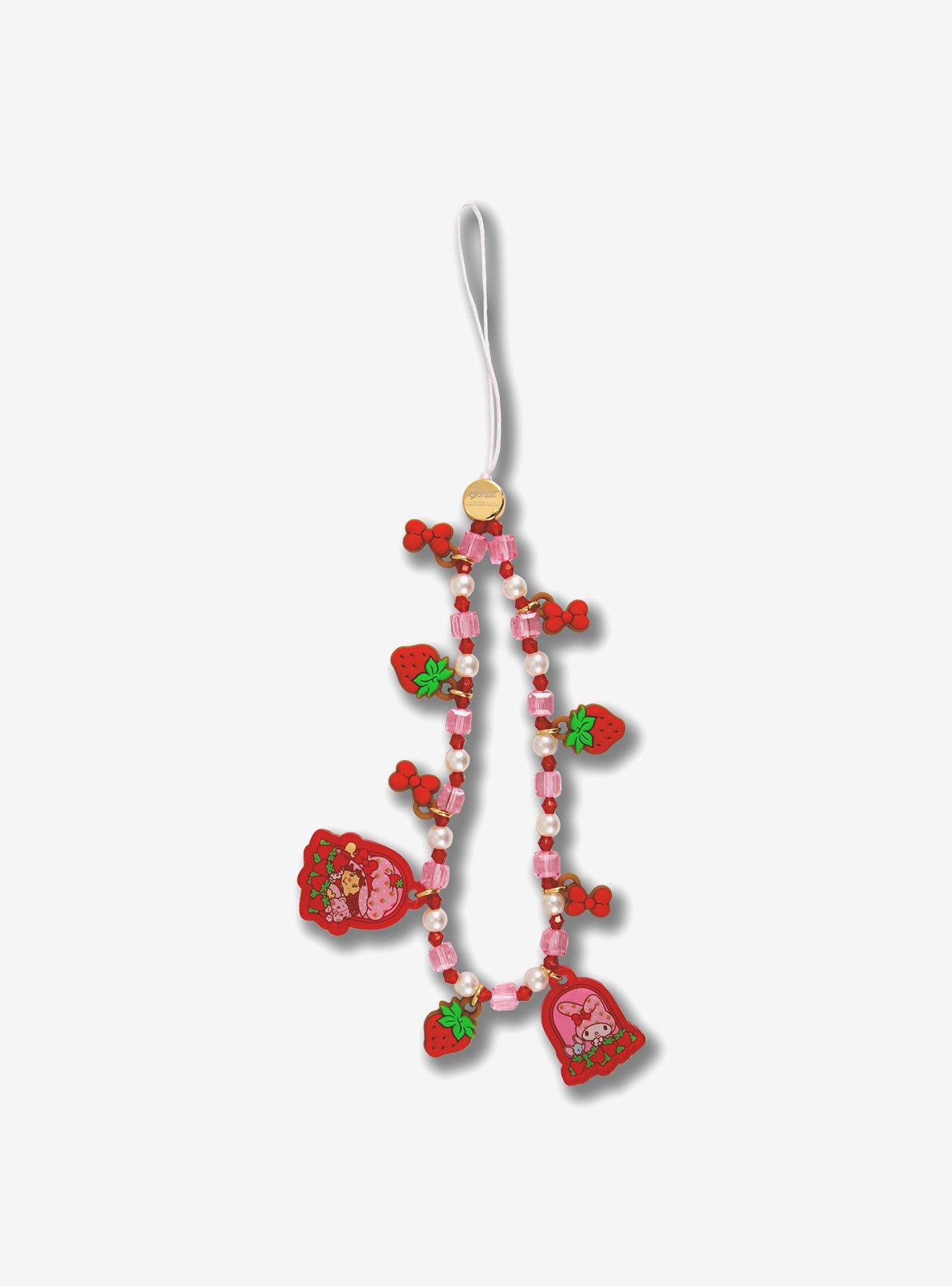 Sonix My Melody x Strawberry Shortcake Beaded Phone Charm, , hi-res