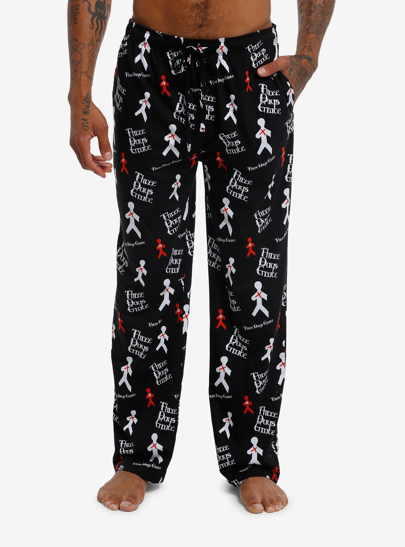 Three Days Grace Allover Print Pajama Pants, , hi-res