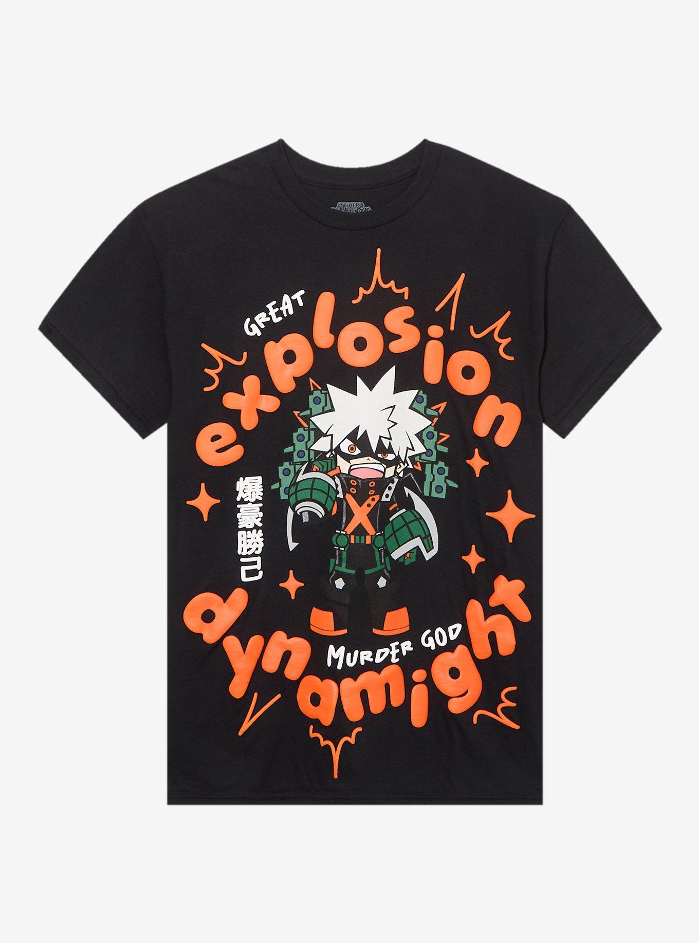 My Hero Academia Bakugo Dynamight Name Puff Print T-Shirt, , hi-res