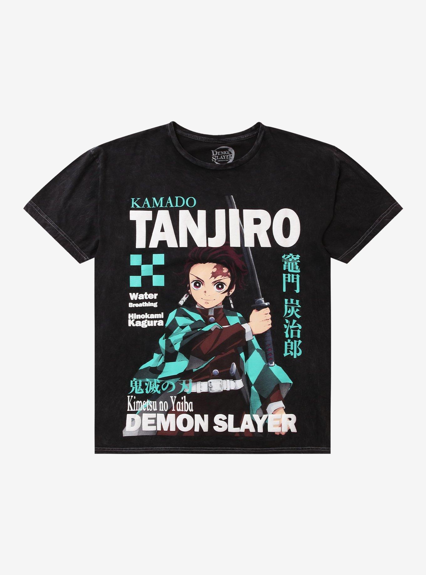 Demon Slayer: Kimetsu No Yaiba Tanjiro Magazine Dark Wash T-Shirt, , hi-res