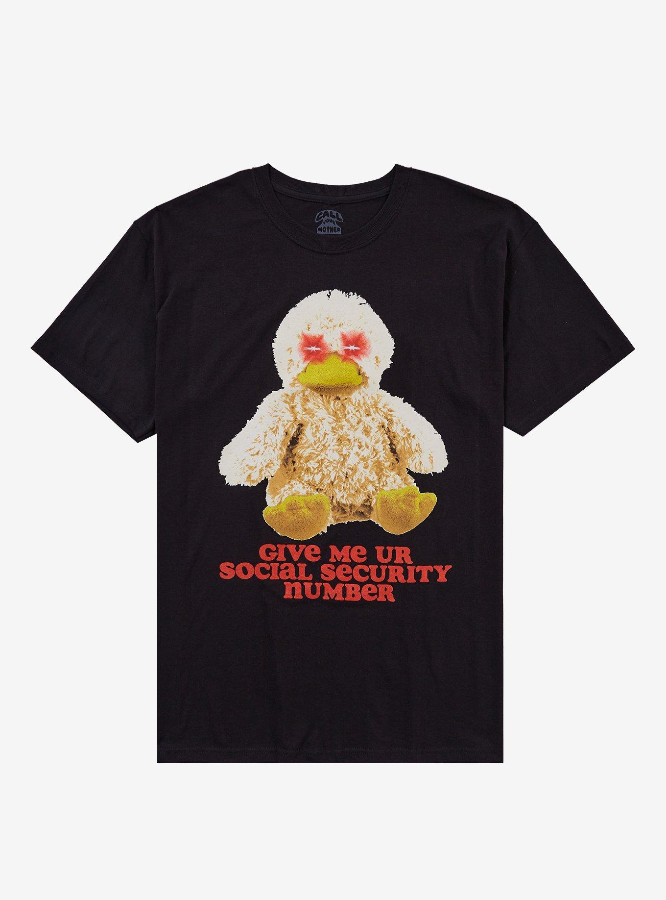 Duck Plush Social Security Number T-Shirt By Call Your Mother, , hi-res
