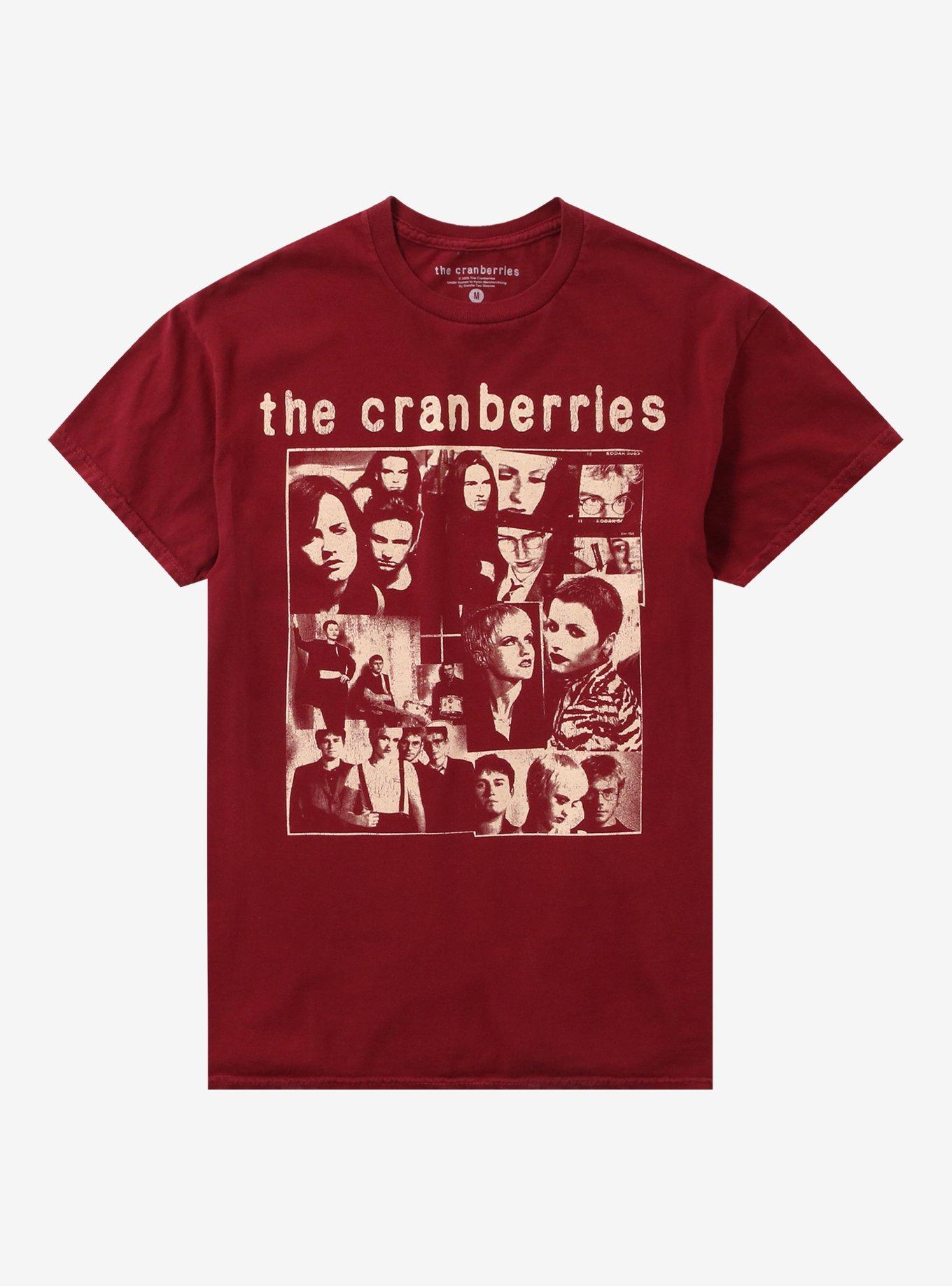 The Cranberries Band Photo Collage Maroon T-Shirt